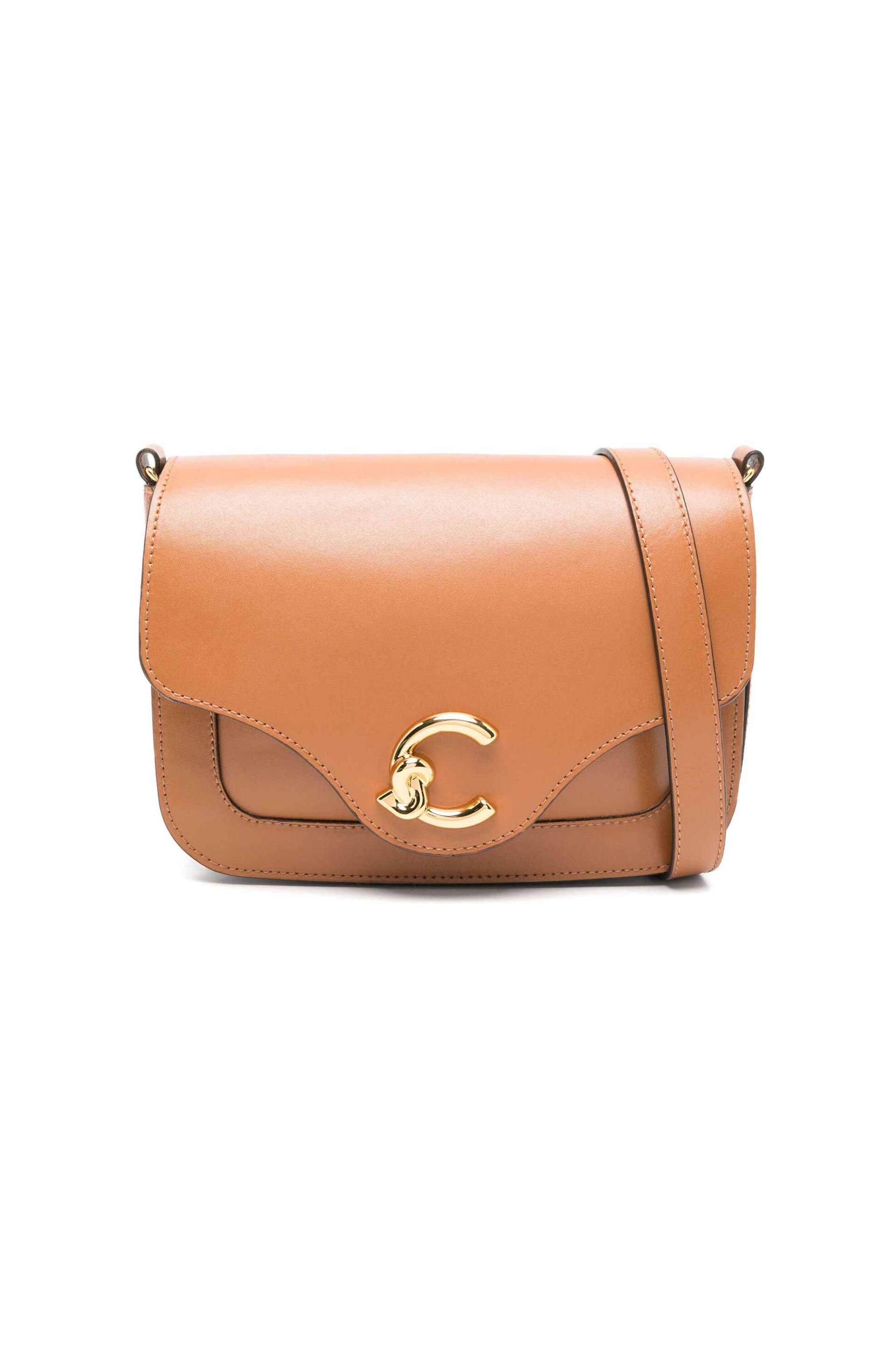 COCCINELLE Coccinelle γυναικεία δερμάτινη τσάντα crossbody "C-Me Medium" - E1SSK-150101W12 Ταμπά