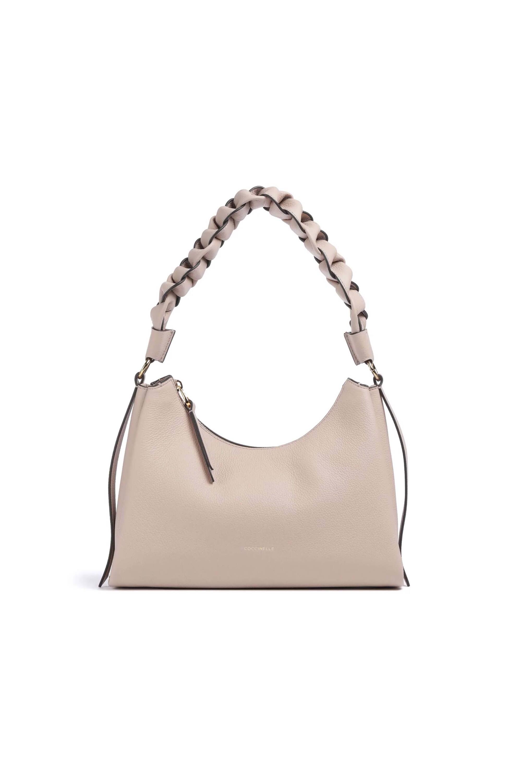 Coccinelle γυναικεία δερμάτινη τσάντα ώμου "Boheme Small" - E1M50-130301 Ροζ Ανοιχτό