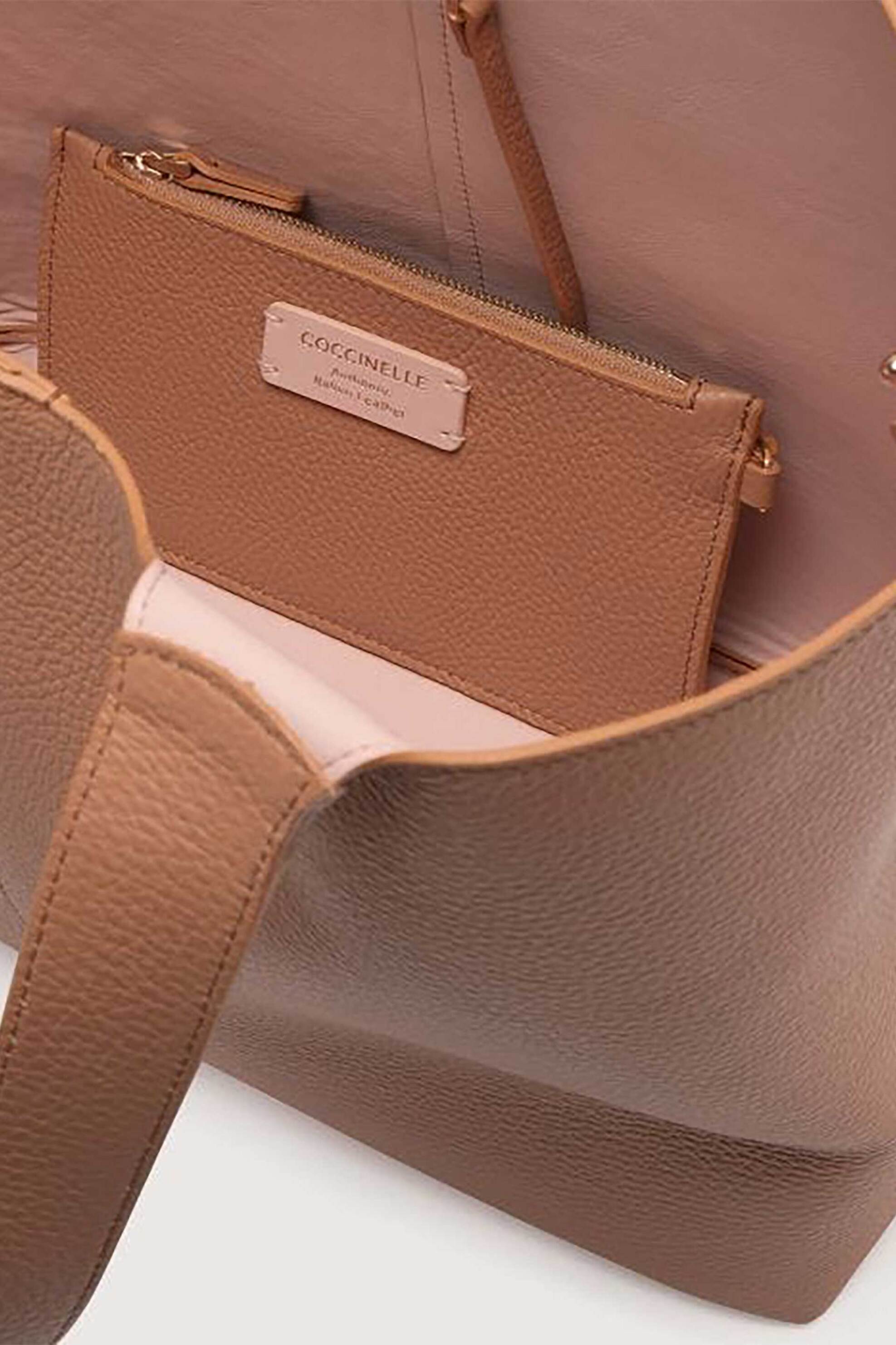 Coccinelle γυναικεία δερμάτινη τσάντα shopper "C-Easy Large" - E1SHA-110101 Ταμπά φωτογραφία