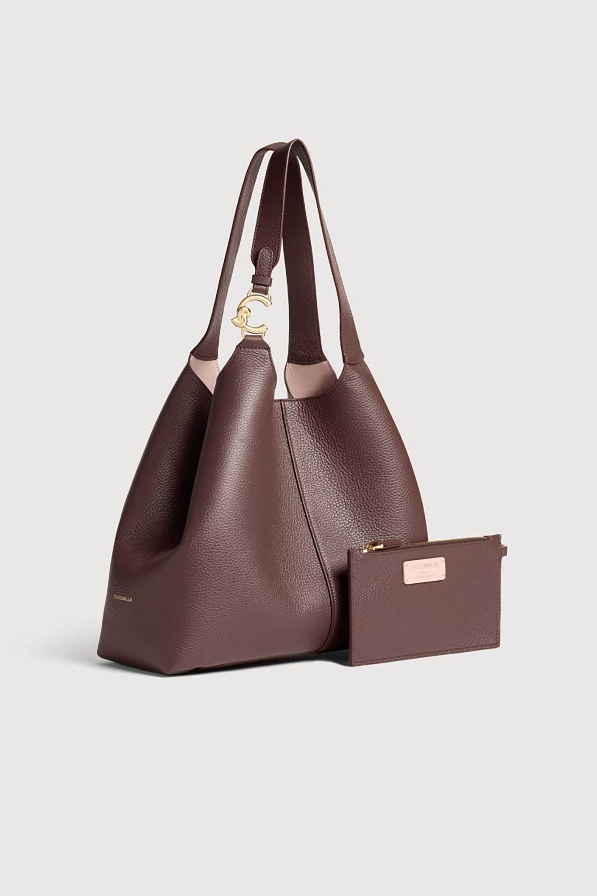 Coccinelle γυναικεία δερμάτινη τσάντα shopper 