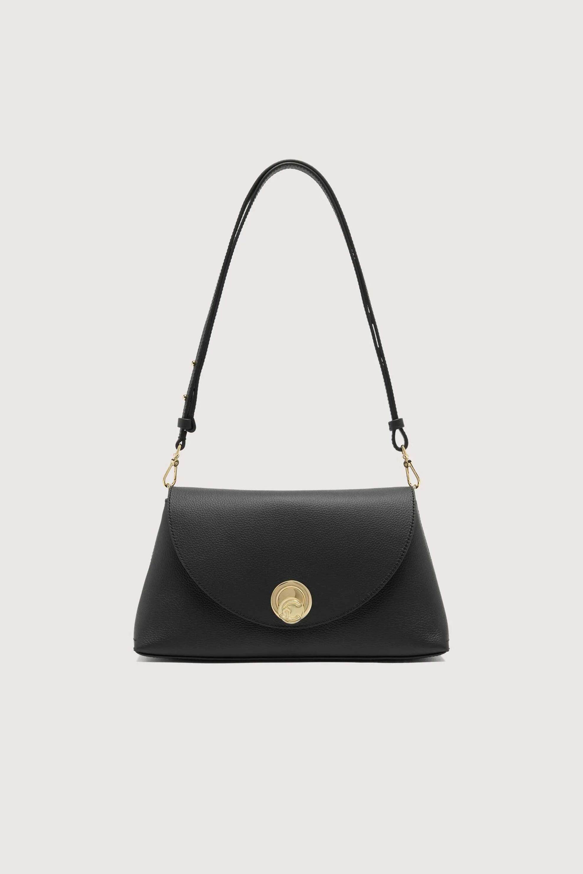 Coccinelle γυναικεία δερμάτινη τσάντα ώμου "Nikla Medium" - E1TOA-120101 Μαύρο