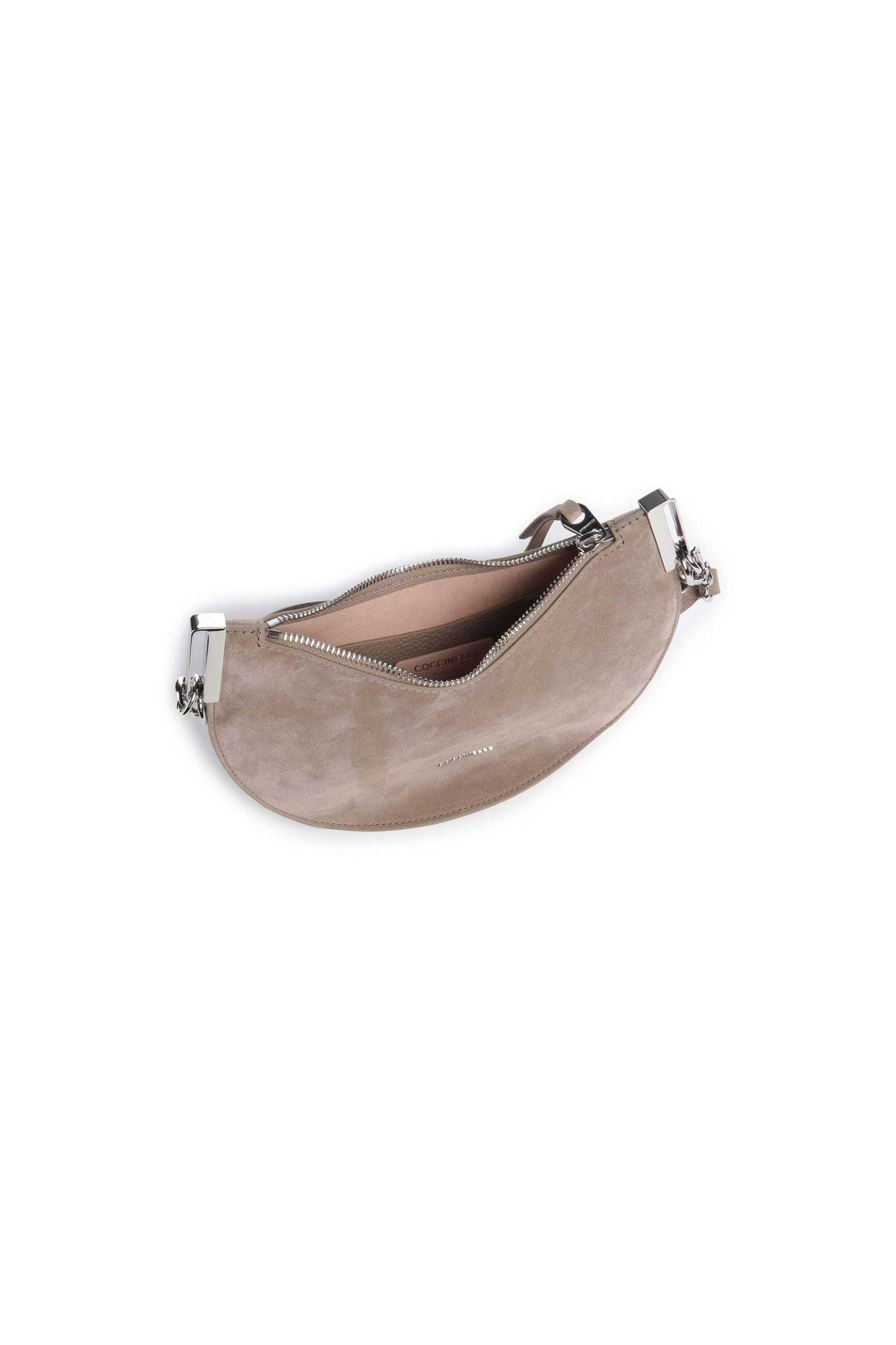 Coccinelle Γυναικεία Τσάντα Ώμου Sunup Suede Small - E1Qkg-130301 Μπεζ