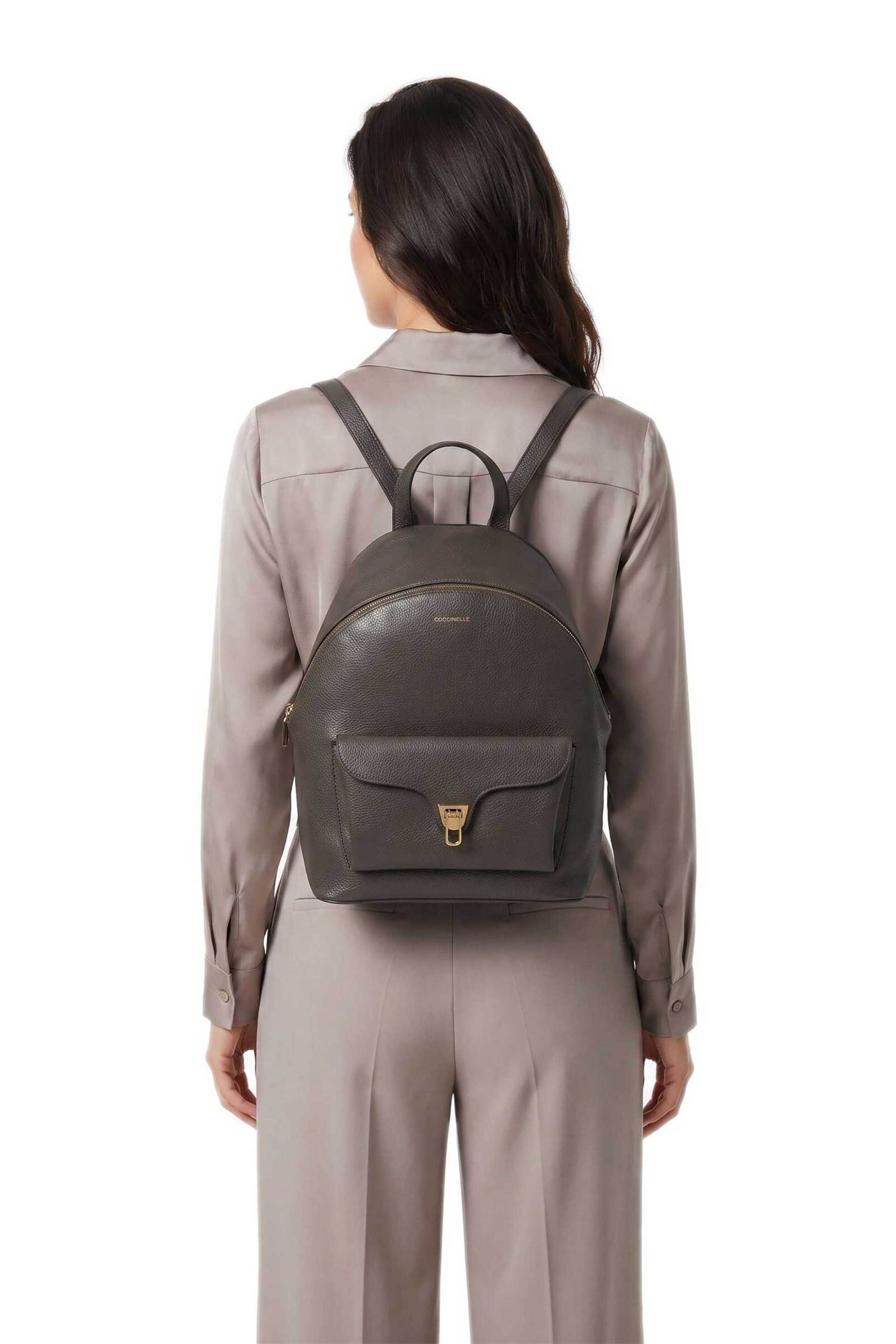 COCCINELLE Coccinelle γυναικεία τσάντα backpack "Beat Generation" - E1TFK-140201 Γκρι - 4