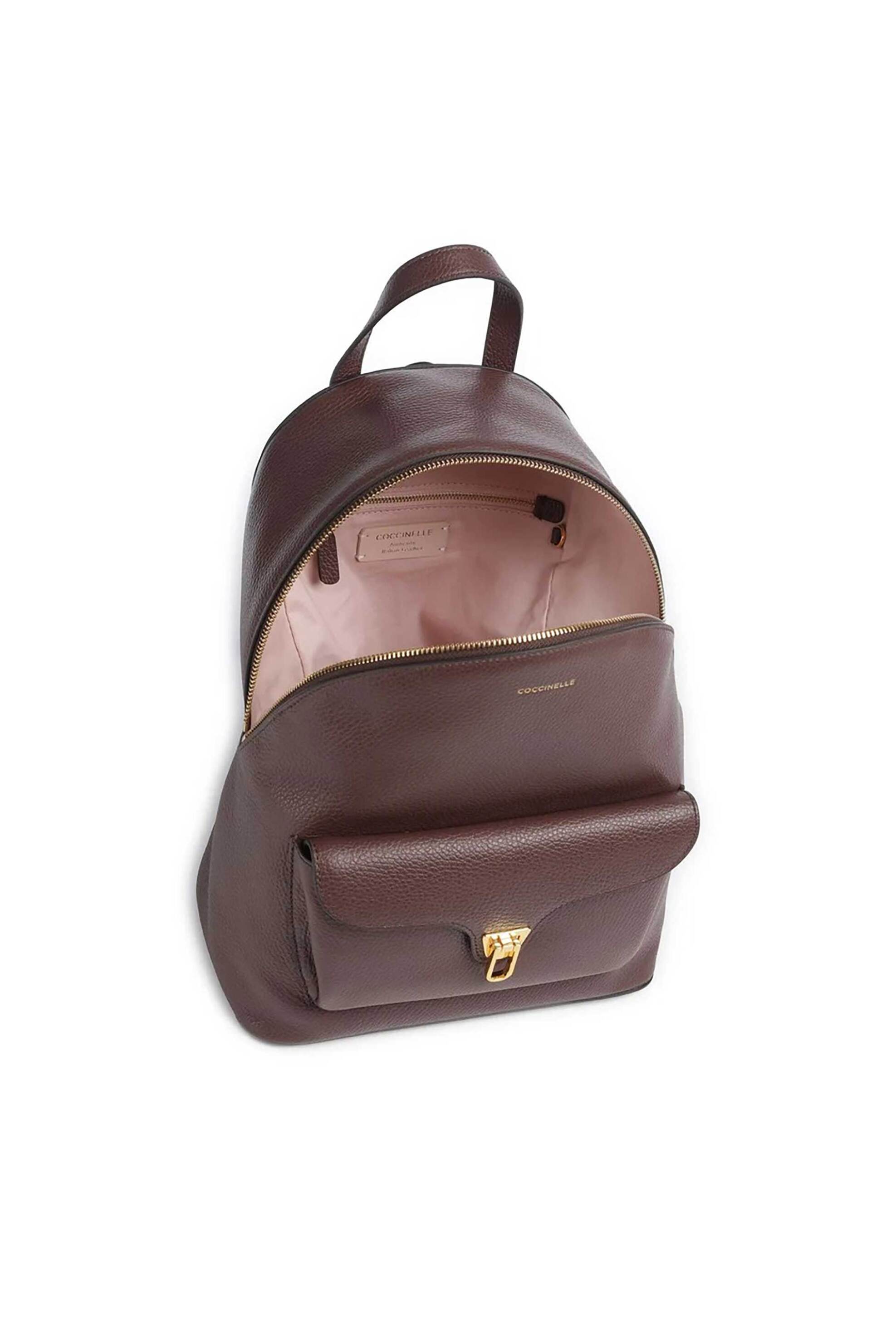 COCCINELLE Coccinelle γυναικεία τσάντα backpack "Beat Generation" - E1TFK-140201 Καφέ Latte - 3