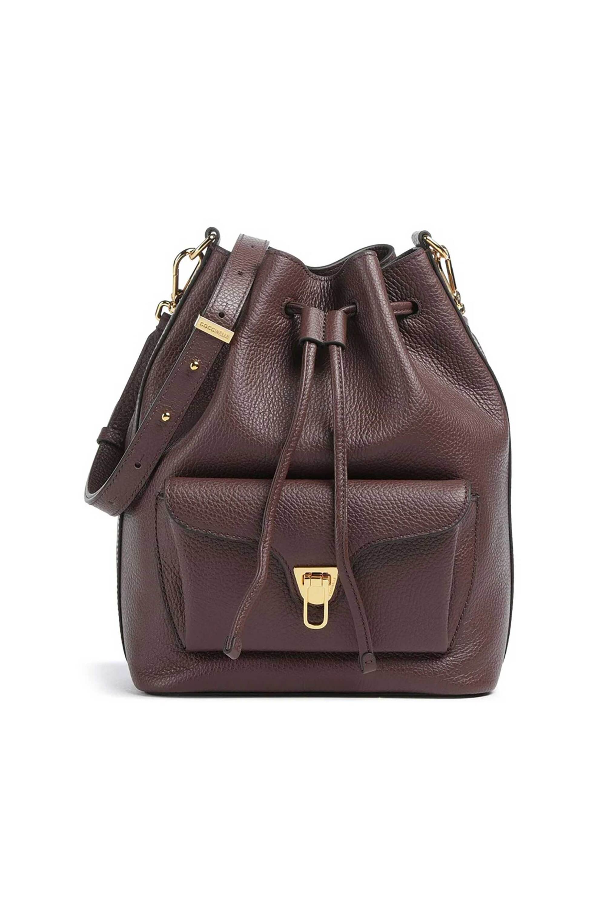 COCCINELLE Coccinelle γυναικεία τσάντα bucket "Beat Generation Medium" - E1TFK-230201 Καφέ Latte