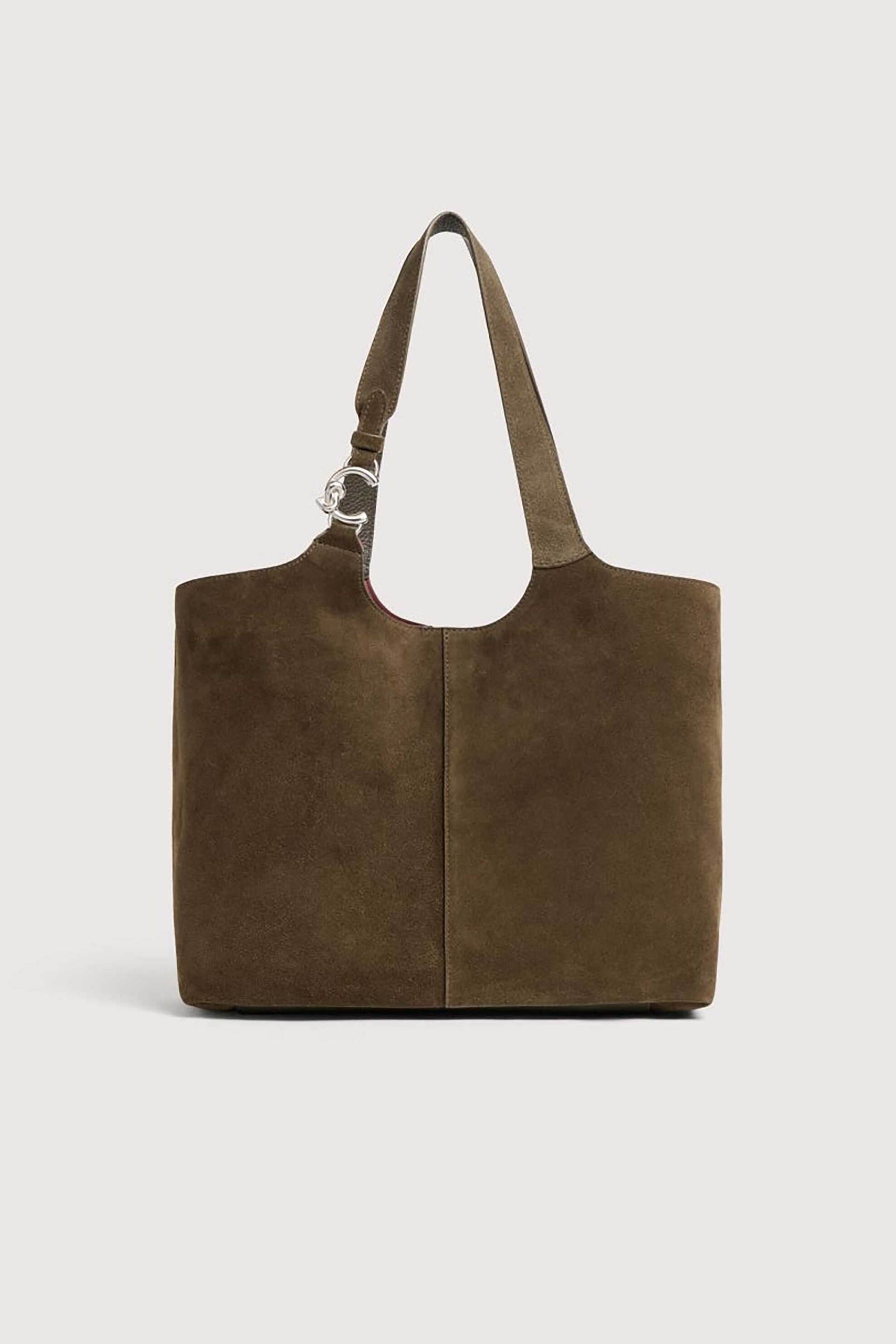 COCCINELLE Coccinelle γυναικεία τσάντα ώμου "C-Easy Suede Large " - E1THE-110101 Λαδί
