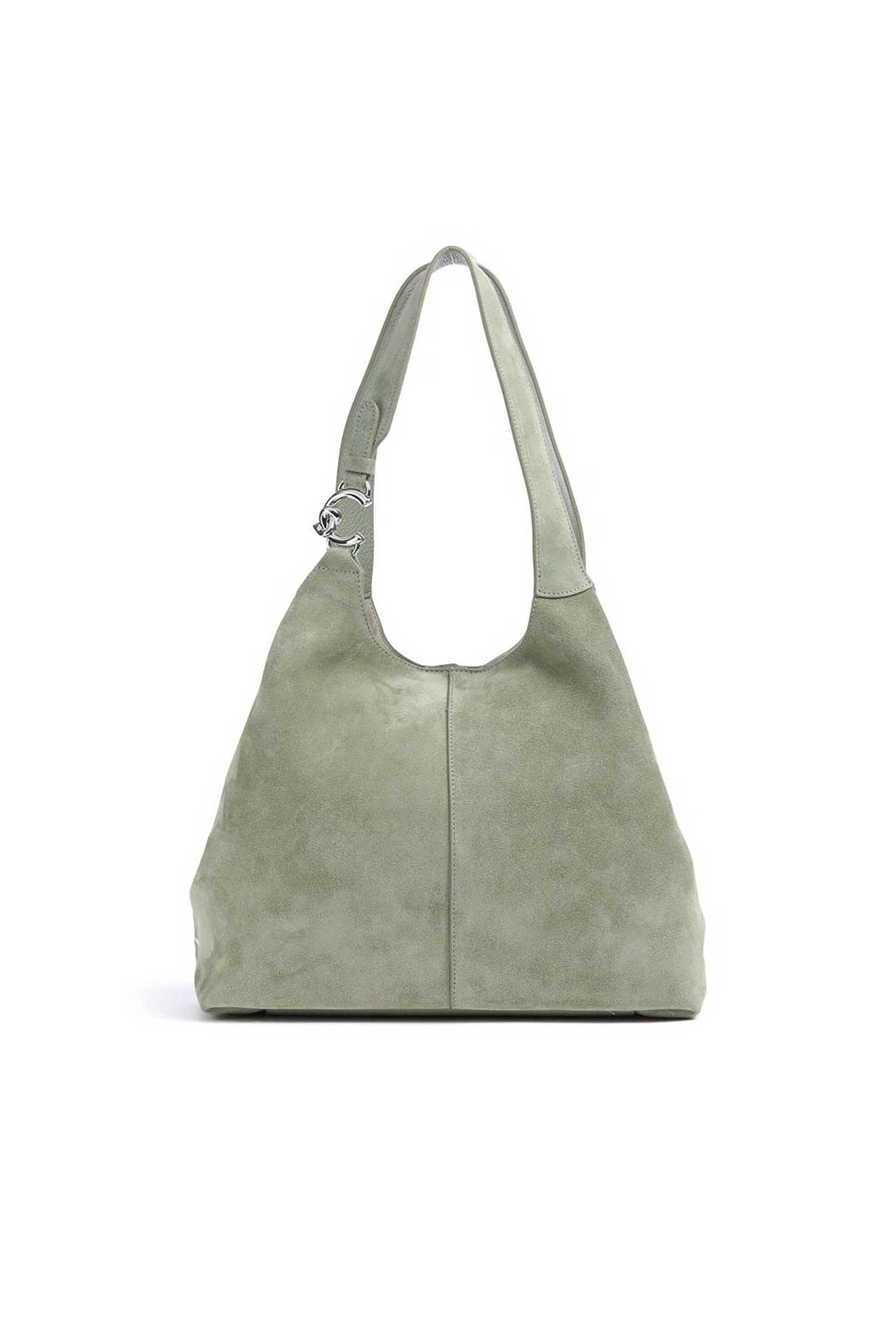 COCCINELLE Coccinelle γυναικεία τσάντα ώμου "C-Easy Suede Μedium" - E1THE-110201 Βεραμάν