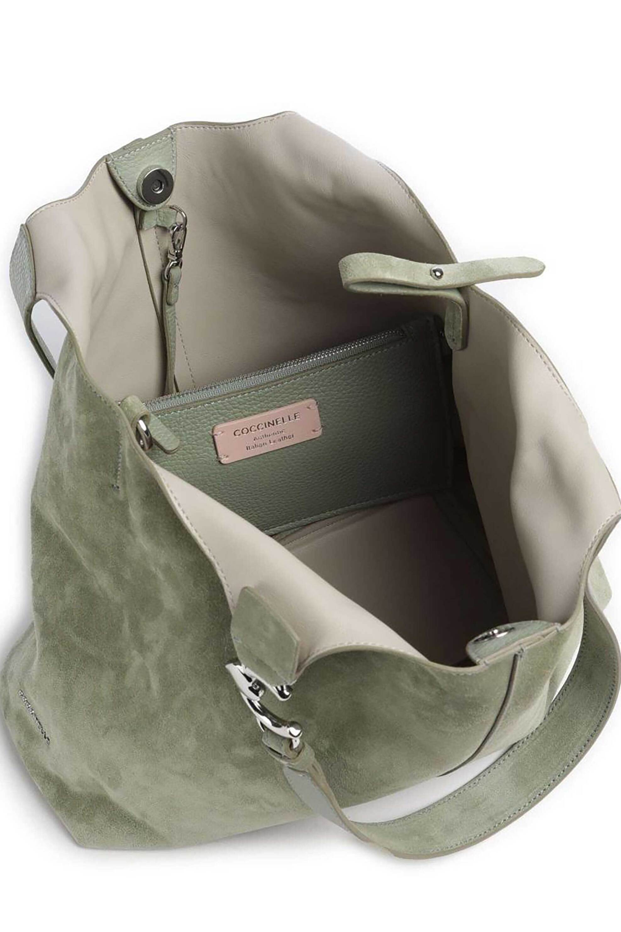 Coccinelle γυναικεία τσάντα ώμου "C-Easy Suede Μedium" - E1THE-110201 Βεραμάν φωτογραφία