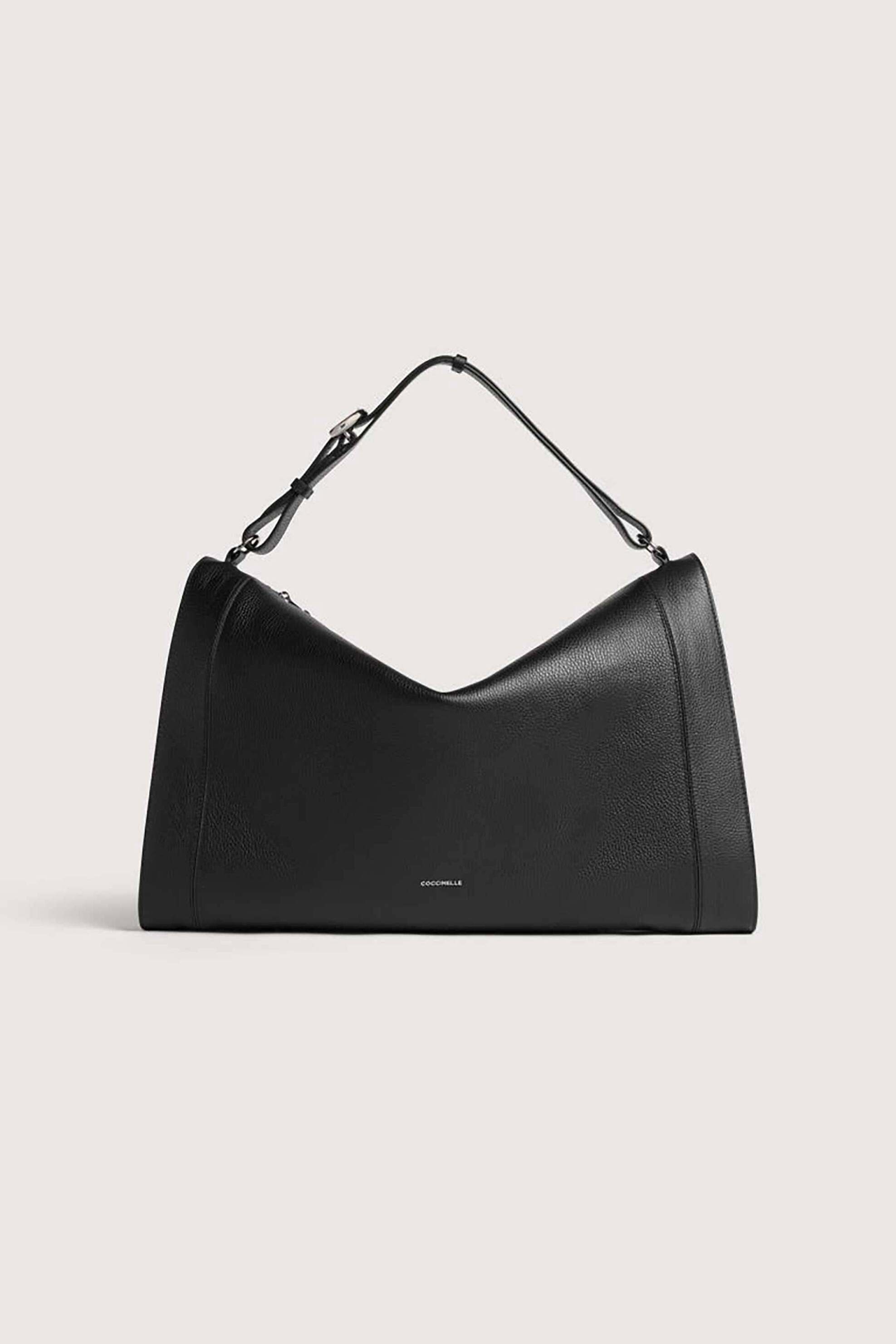 Coccinelle γυναικεία δερμάτινη τσάντα χειρός "Elinor" - E1TL5-120101 Μαύρο