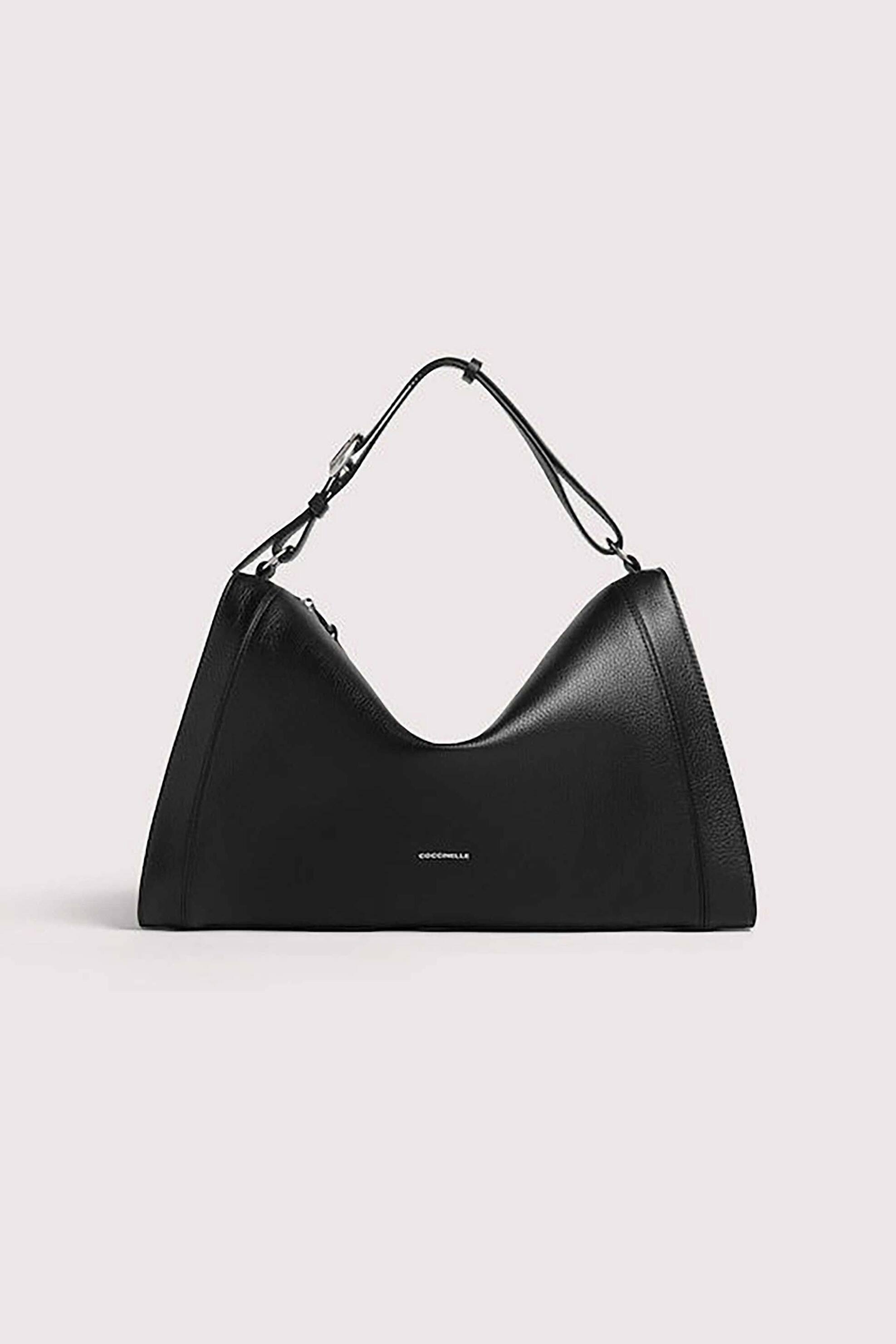 Coccinelle γυναικεία δερμάτινη τσάντα χειρός "Elinor" - E1TL5-120201 Μαύρο