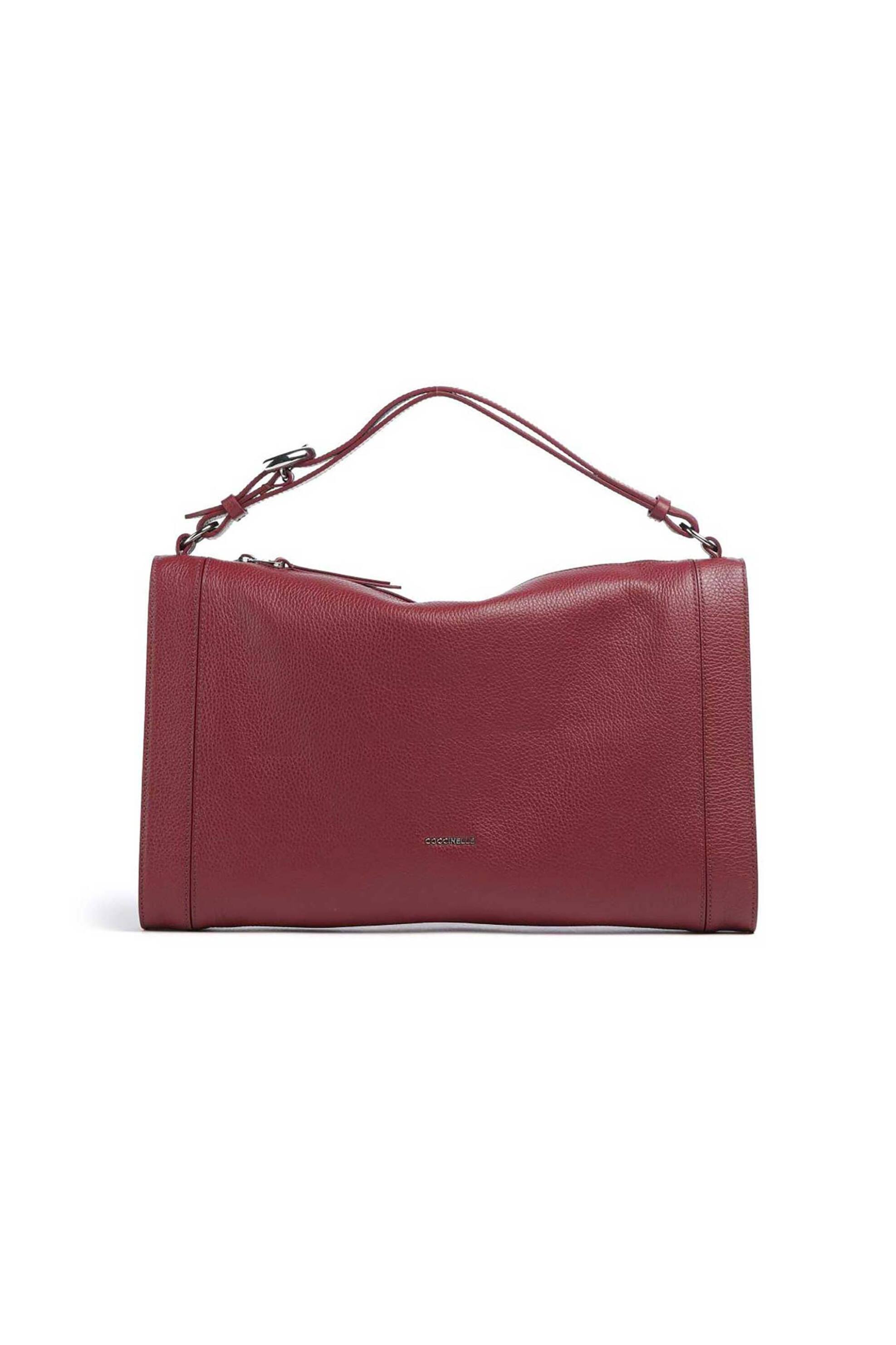 Coccinelle γυναικεία δερμάτινη τσάντα χειρός "Elinor" - E1TL5-120201 Μπορντό