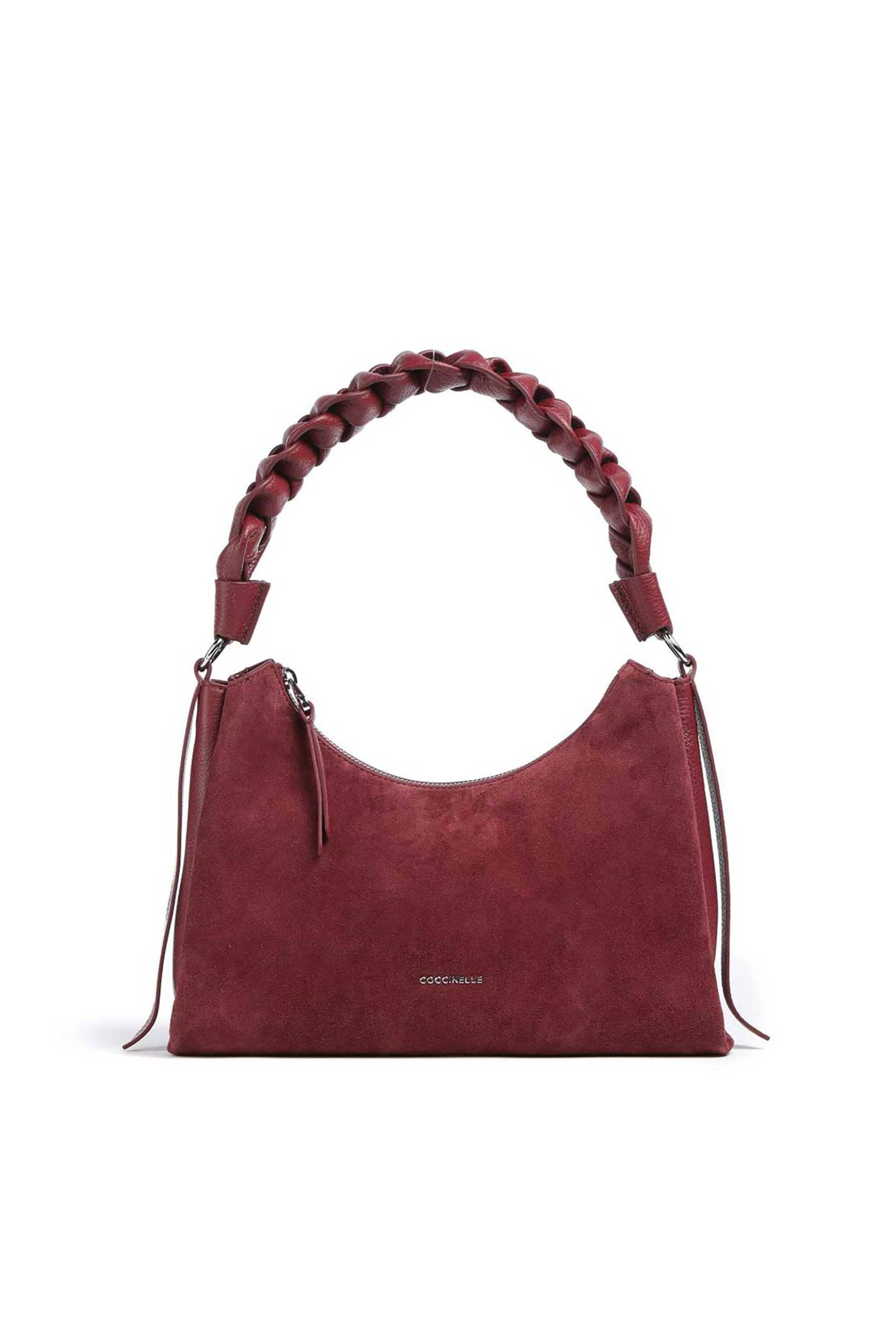 Coccinelle γυναικεία δερμάτινη τσάντα ώμου "Boheme" - E1P6P-130301 Μπορντό