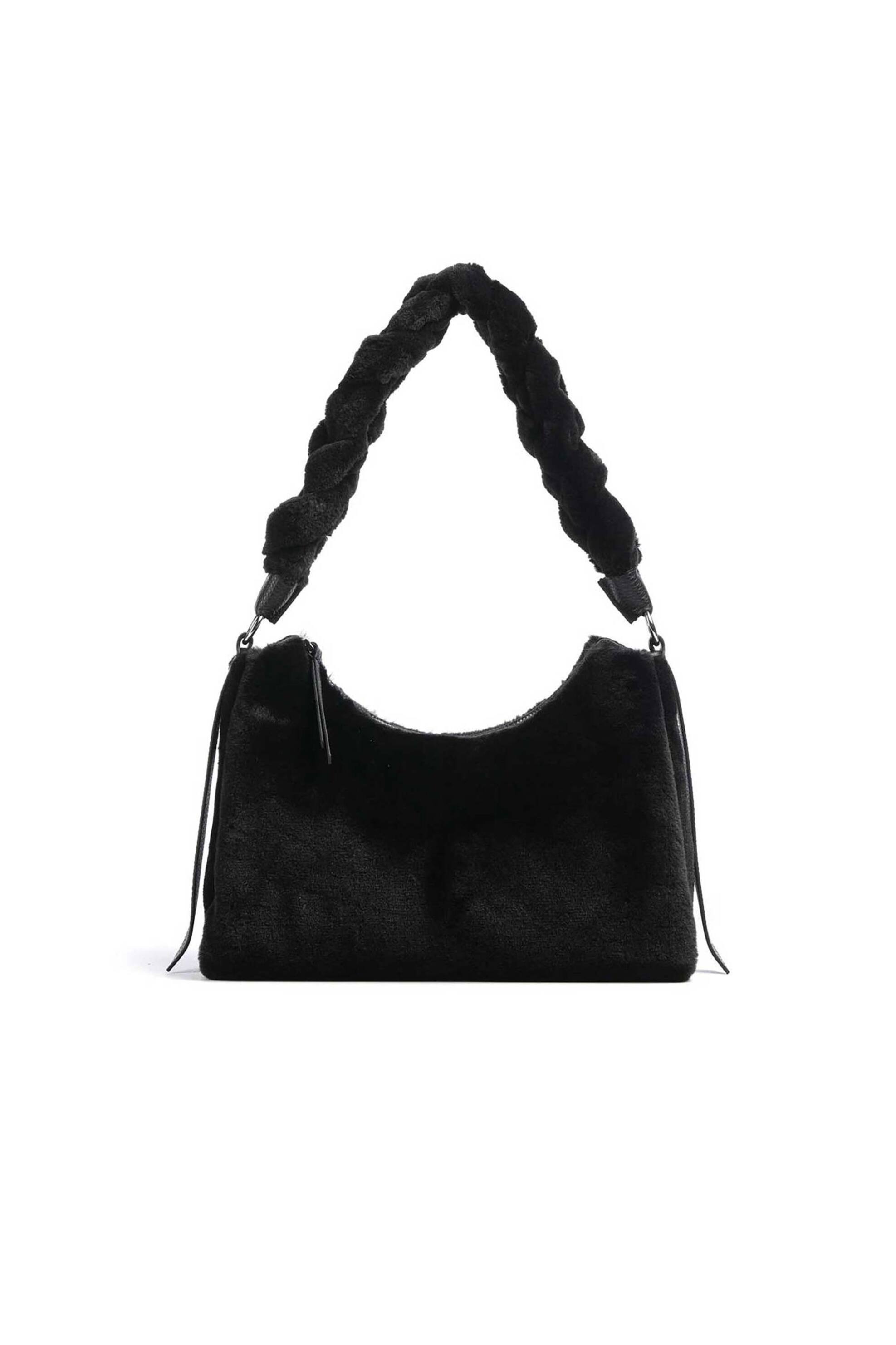 Coccinelle γυναικεία δερμάτινη τσάντα ώμου "Boheme" - E1T69-130301 Μαύρο