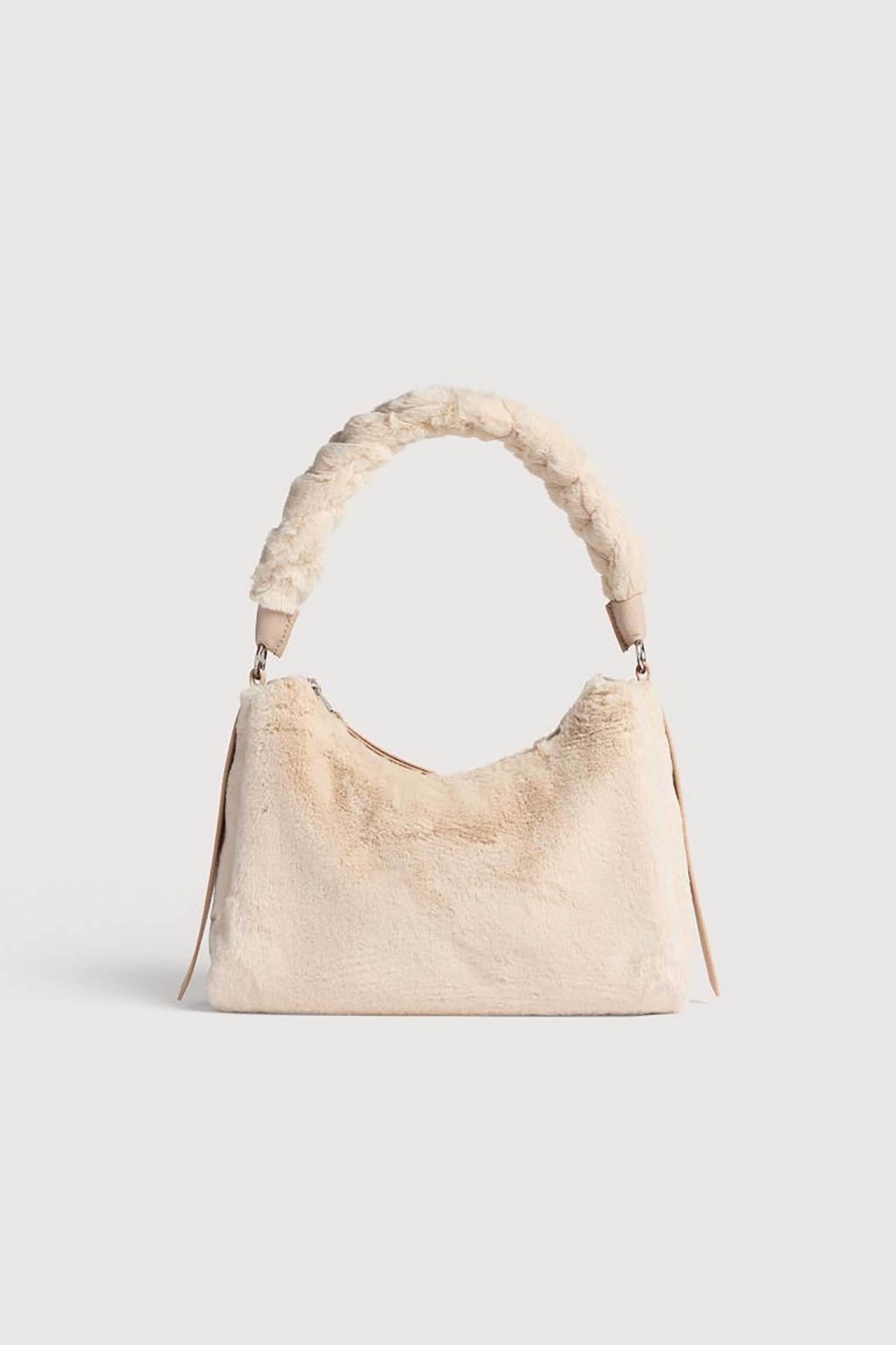 Coccinelle γυναικεία δερμάτινη τσάντα ώμου "Boheme" - E1T69-130301 Nude