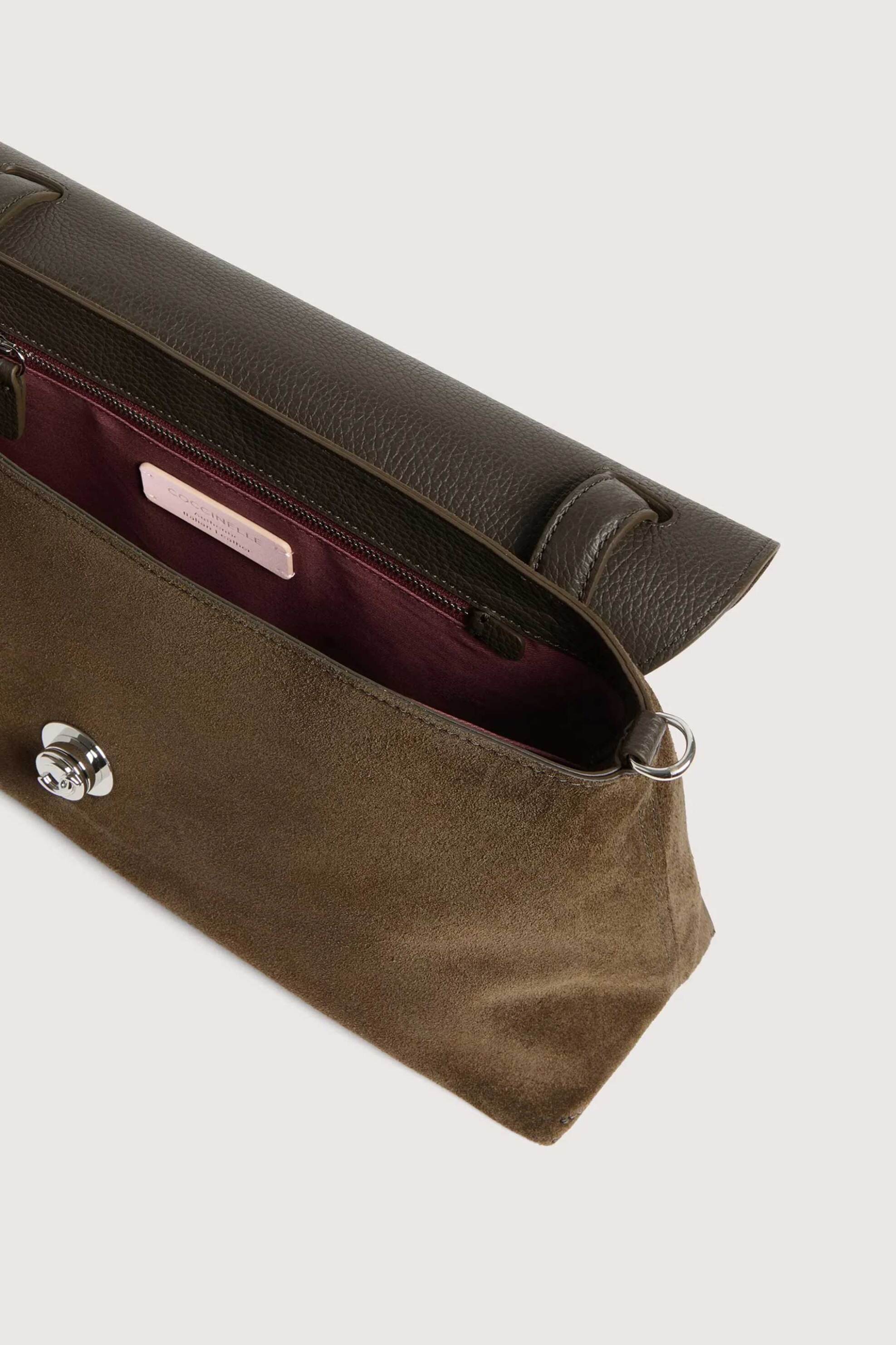 COCCINELLE Coccinelle γυναικεία τσάντα χειρός "Nikla Suede" - E1TOC-180101 Καφέ Cinnamon - 3