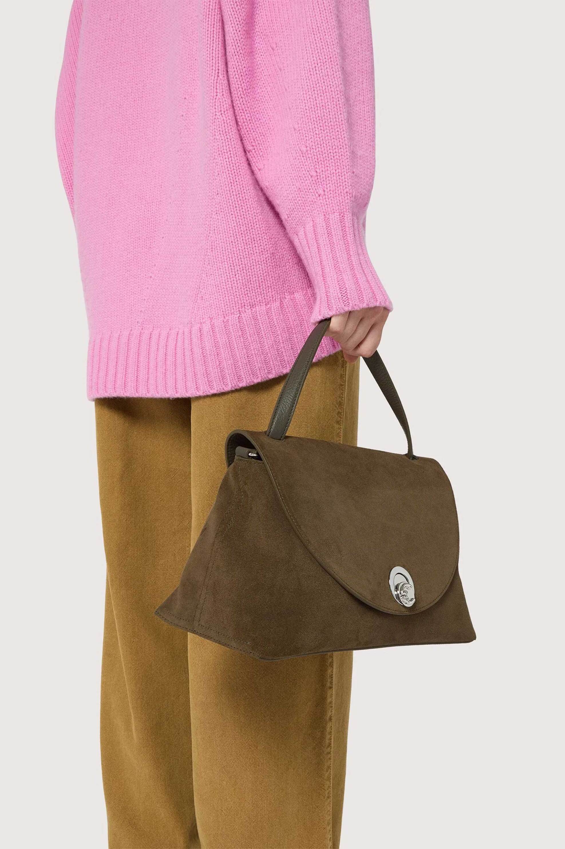 COCCINELLE Coccinelle γυναικεία τσάντα χειρός "Nikla Suede" - E1TOC-180101 Καφέ Cinnamon - 4
