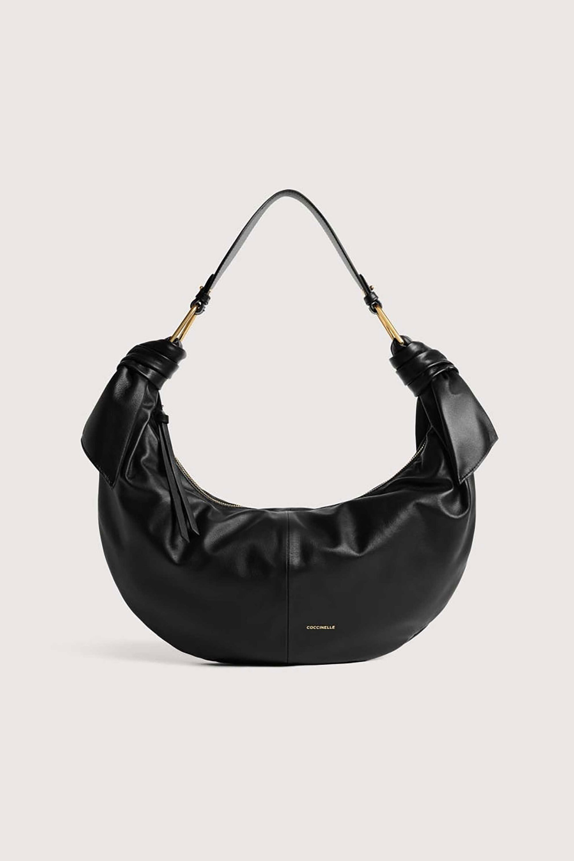 Coccinelle γυναικεία δερμάτινη τσάντα ώμου "Furoshiki Large" - E1U1A-130101 Μαύρο