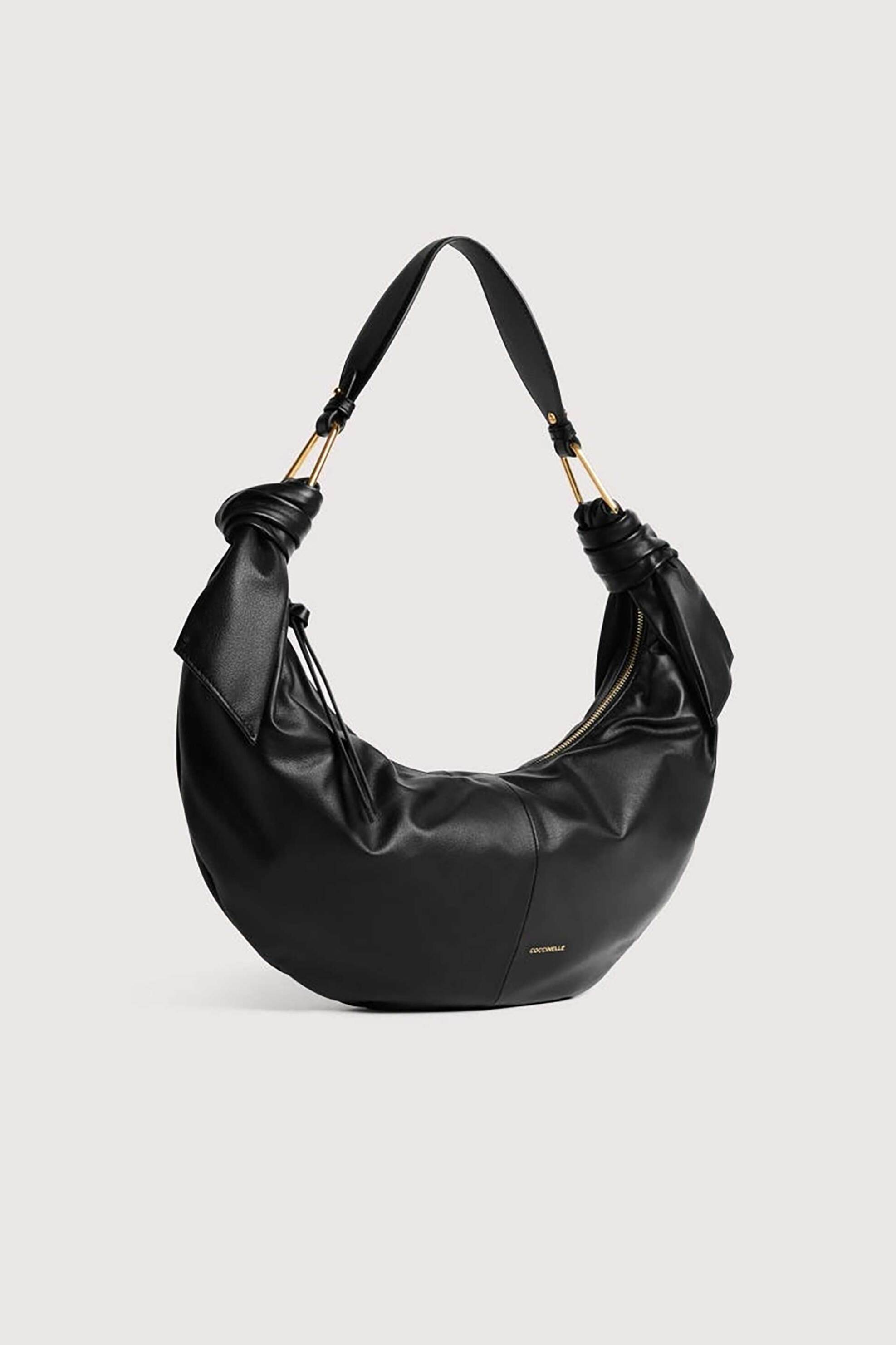 COCCINELLE Coccinelle γυναικεία δερμάτινη τσάντα ώμου "Furoshiki Large" - E1U1A-130101 Μαύρο - 2
