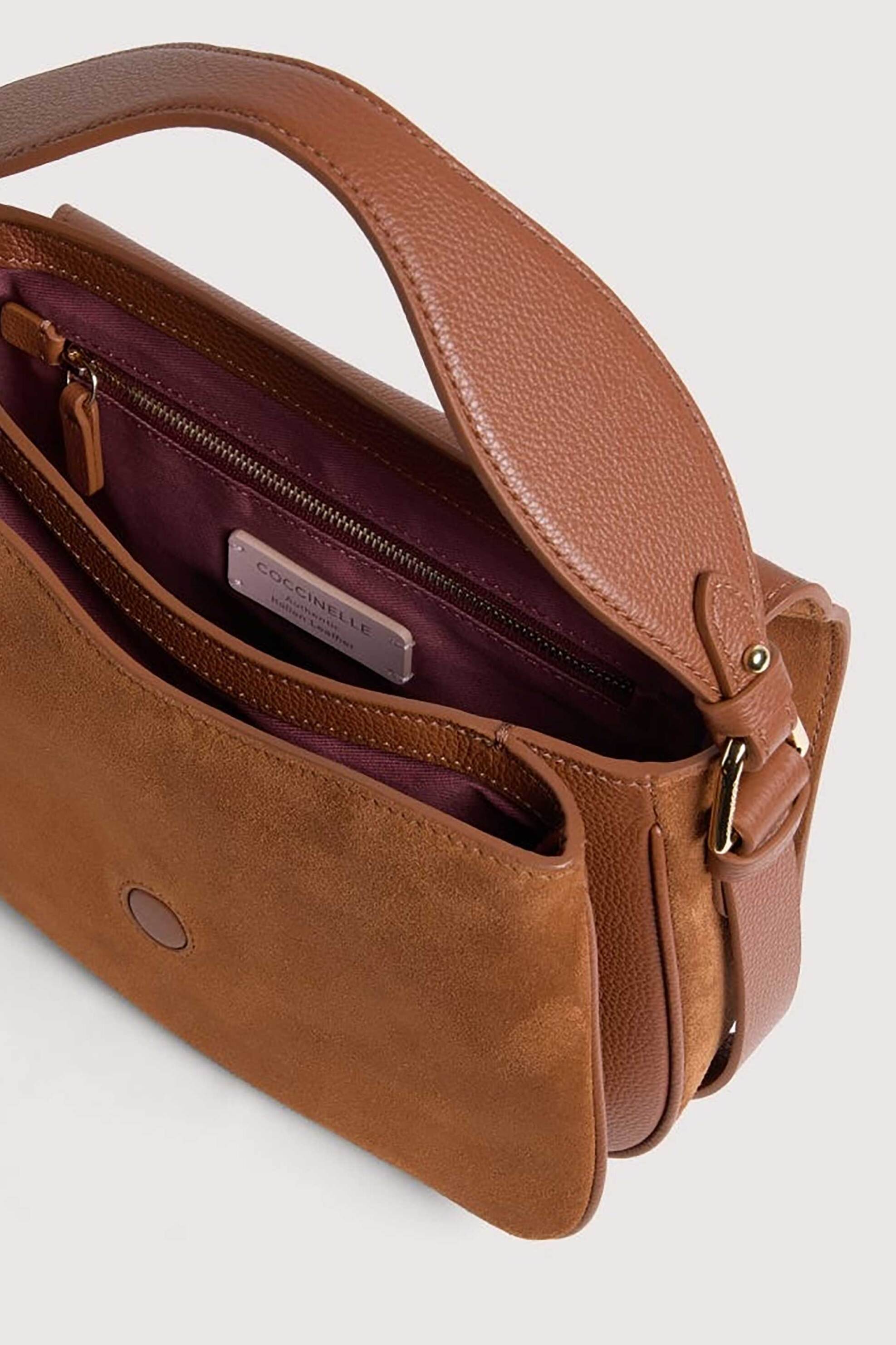 Coccinelle Γυναικεία Suede Τσάντα Χειρός Mavery Medium - E1U7H-180101 Ταμπά