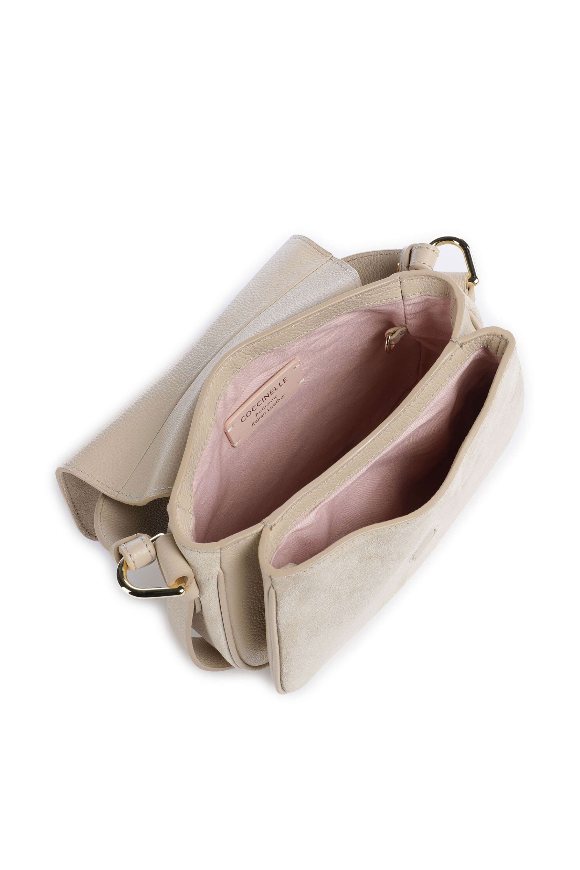 Coccinelle Γυναικεία Suede Τσάντα Χειρός Mavery - E1U7H-180201 Μπεζ