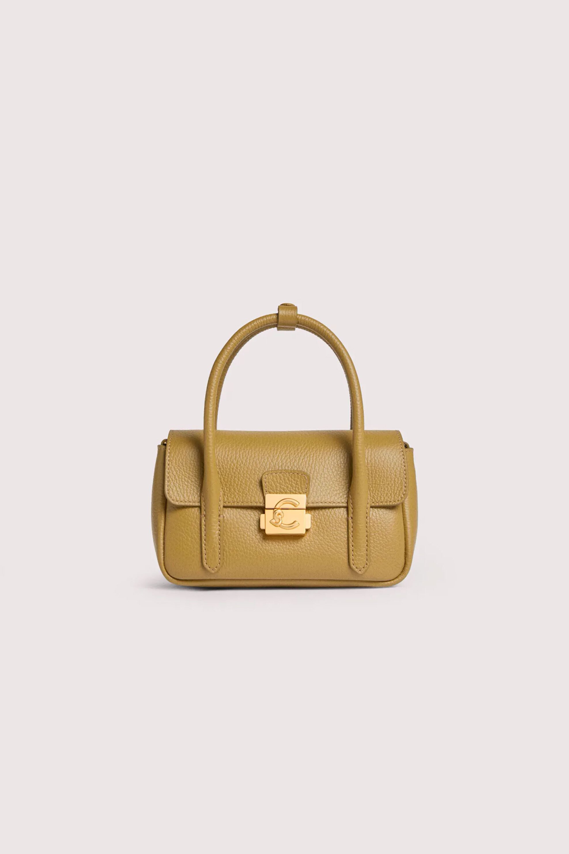Coccinelle γυναικείο mini bag "C-Me Lock Mini" - E5U4K-580101 Λαδί