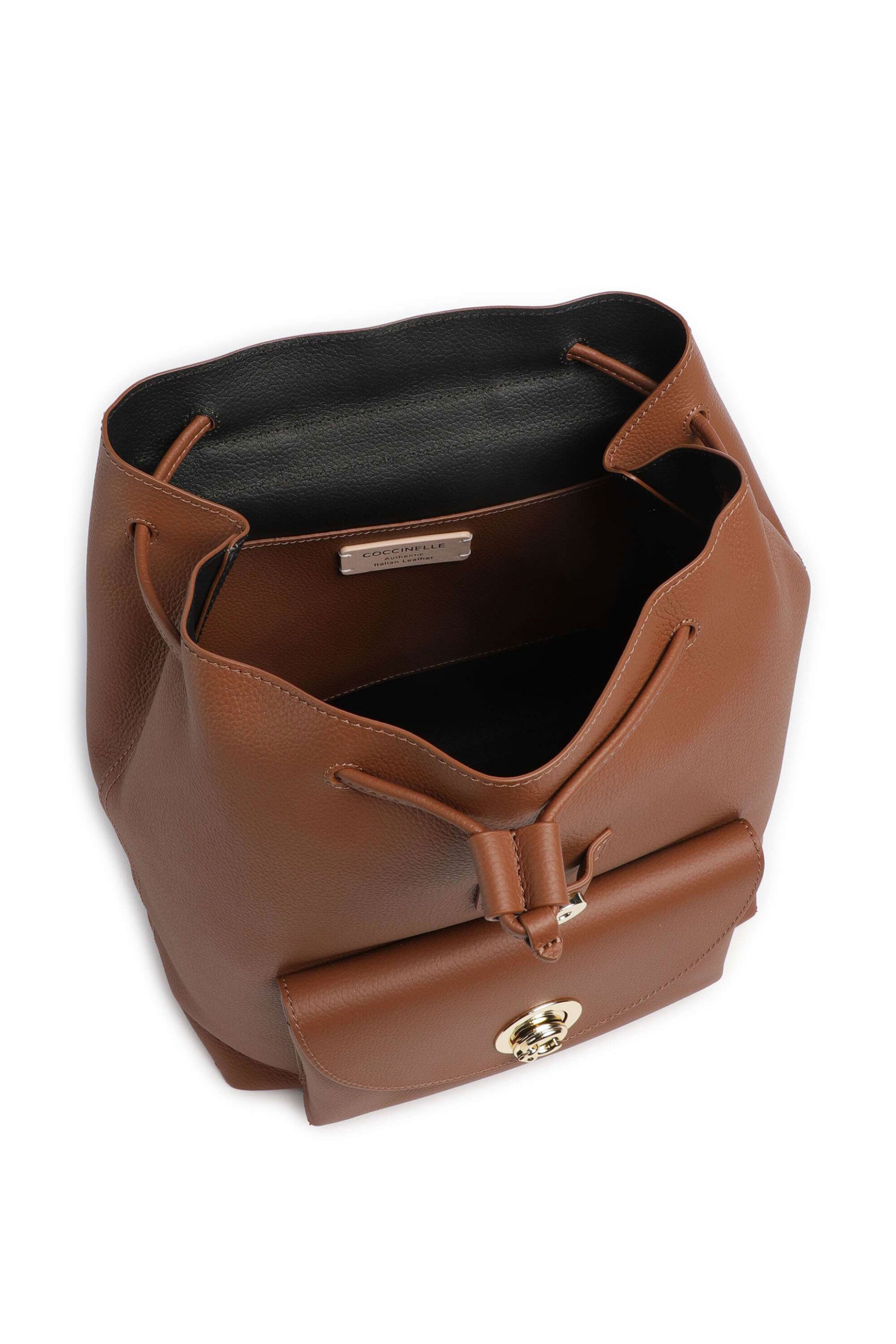 Coccinelle Γυναικεία Δερμάτινη Τσάντα Backpack Nikla - E1Toa-140101 Καμηλό