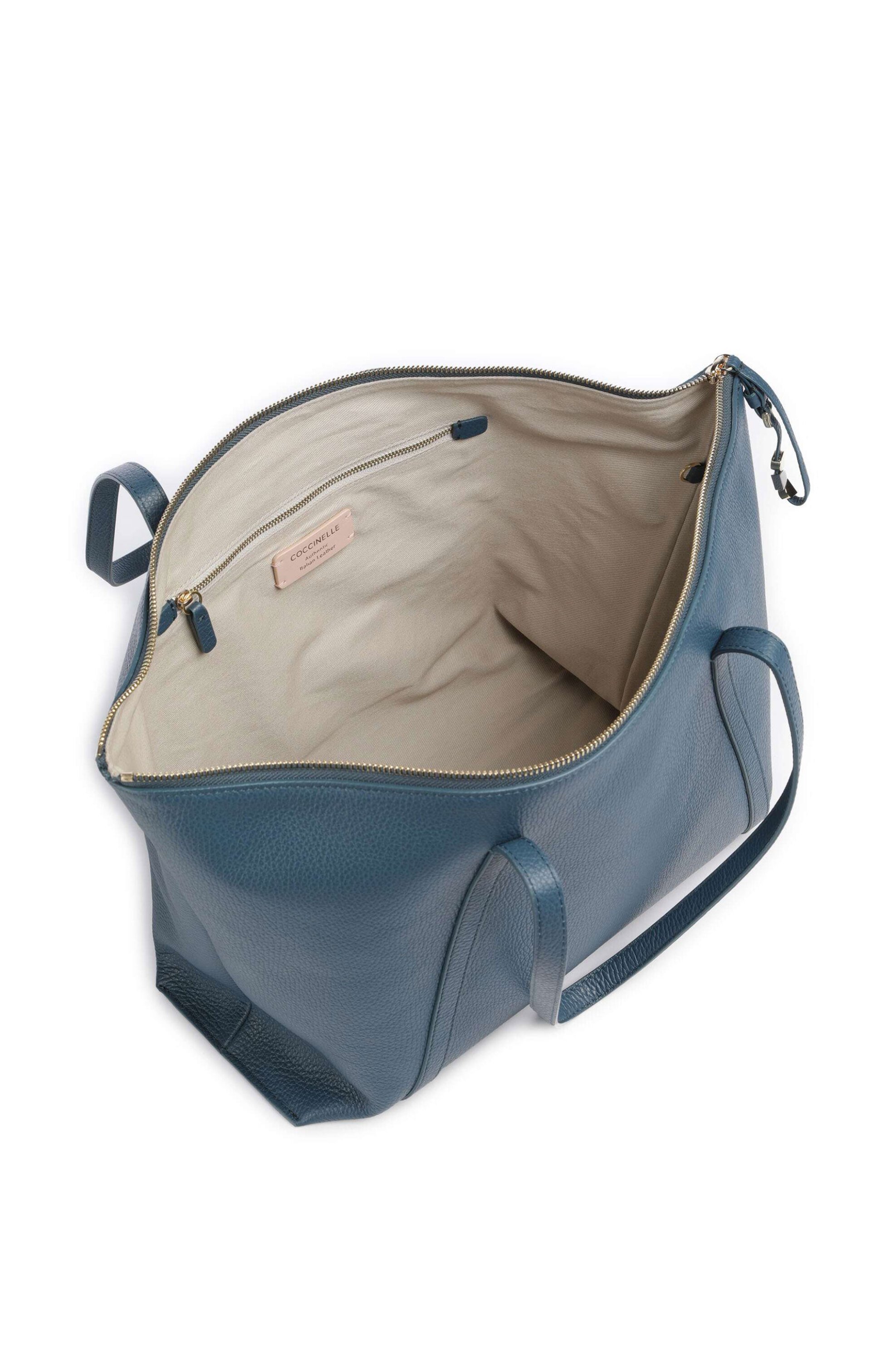 Coccinelle Γυναικεία Δερμάτινη Τσάντα Shopper Nory - E1U45-110101 Μπλε