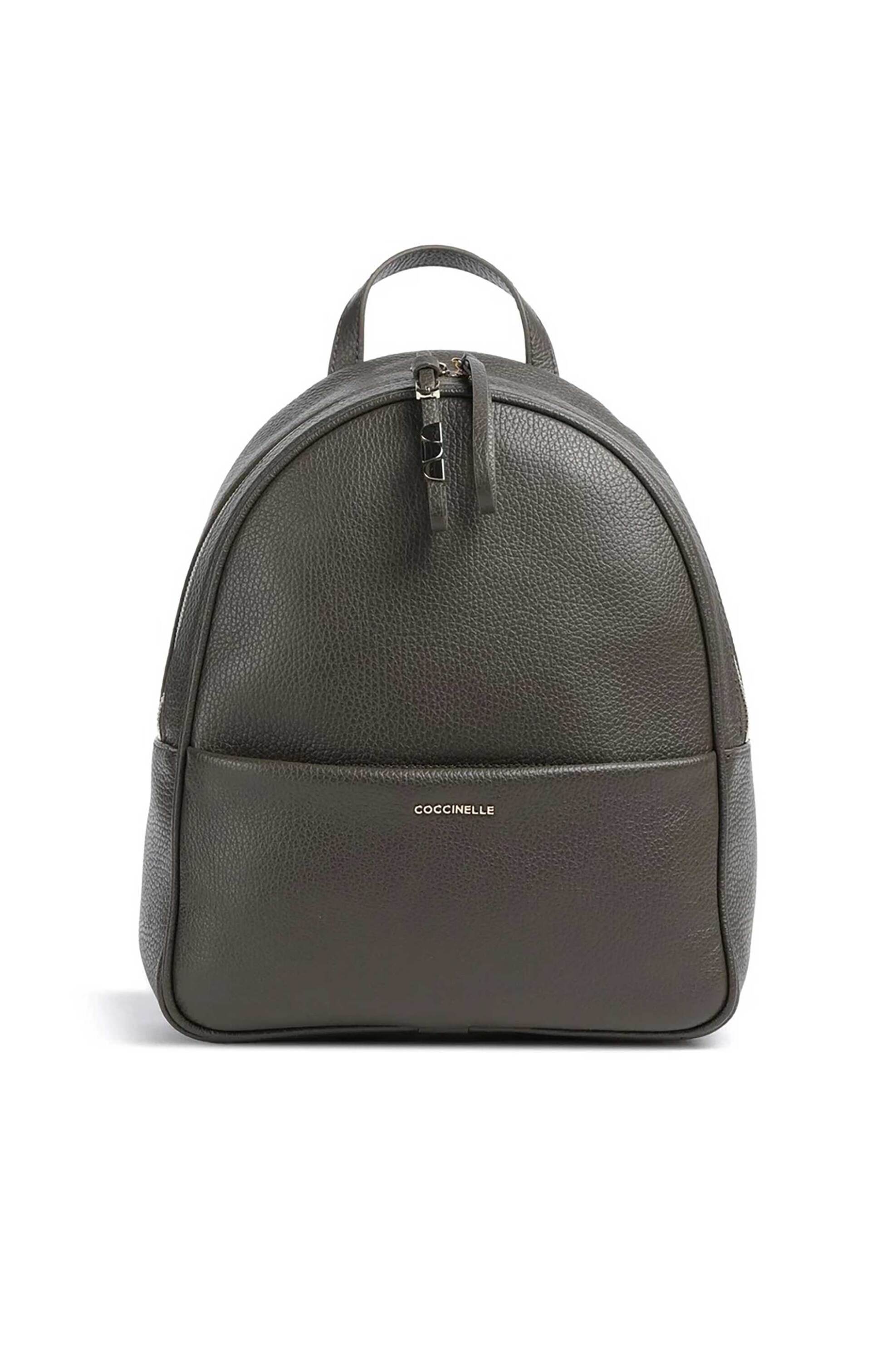 COCCINELLE Coccinelle γυναικεία δερμάτινη τσάντα backpack "Nory" - E1U45-140201 Γκρι Σκούρο