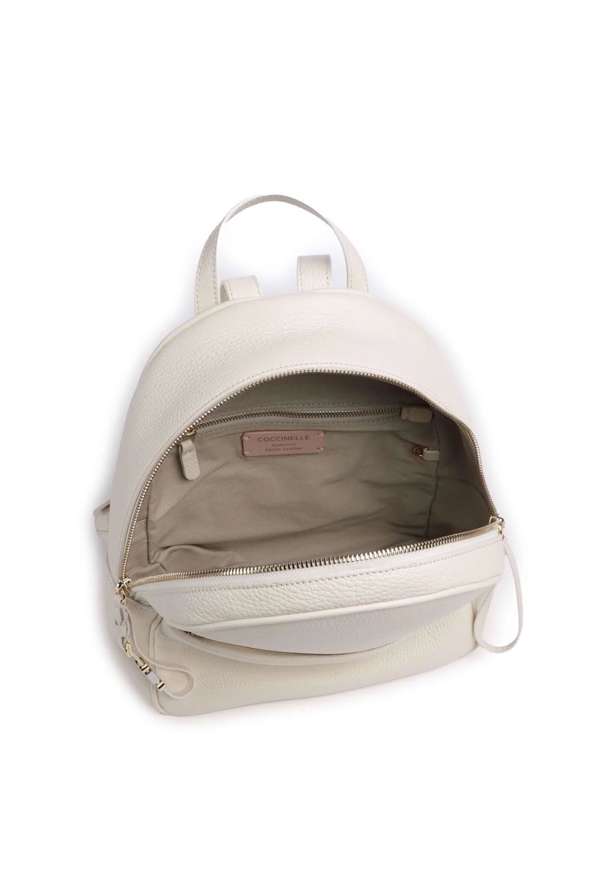 Coccinelle Γυναικεία Δερμάτινη Τσάντα Backpack Nory - E1U45-140201 Λευκό