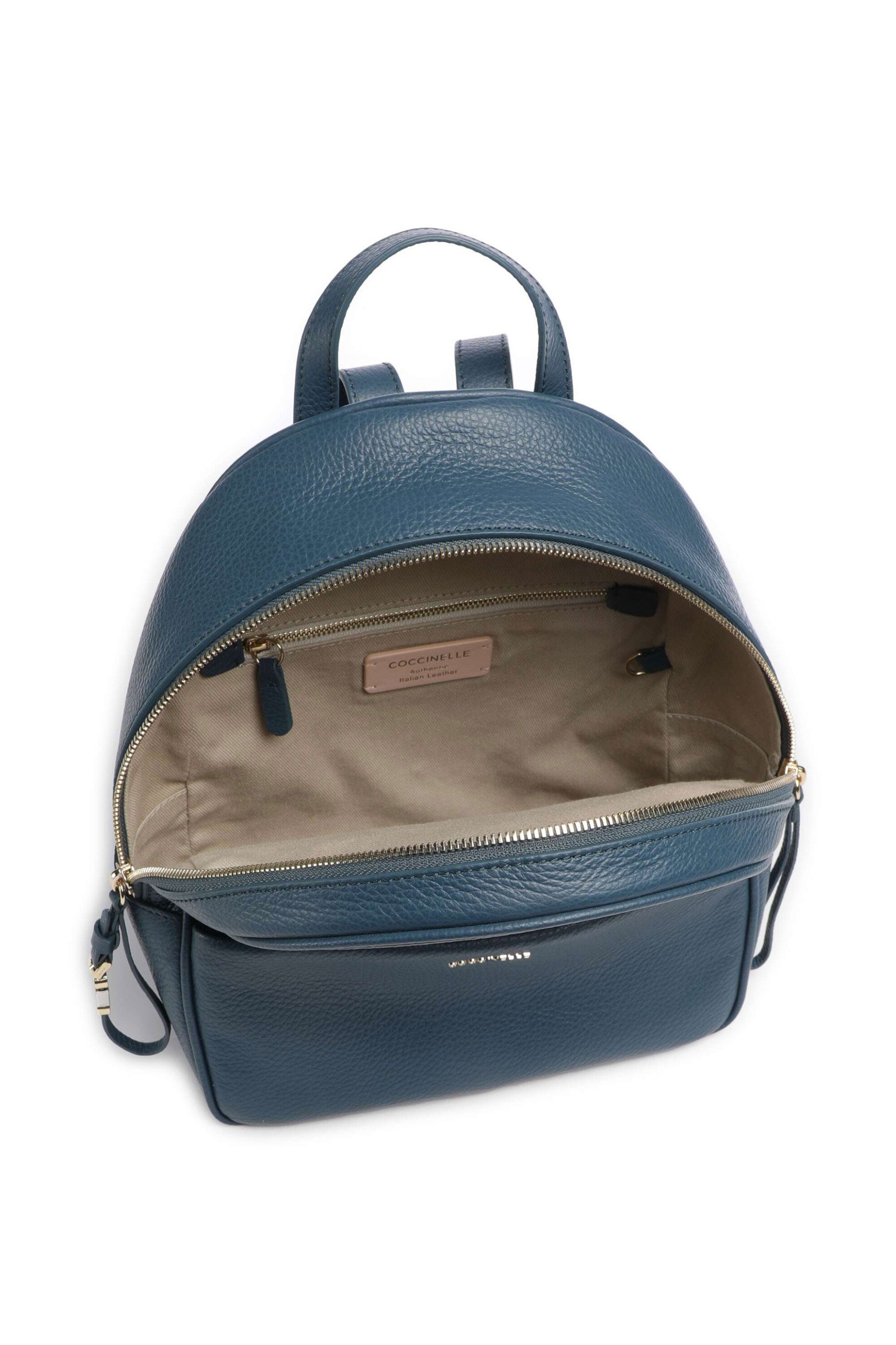 Coccinelle Γυναικεία Δερμάτινη Τσάντα Backpack Nory - E1U45-140201 Μπλε