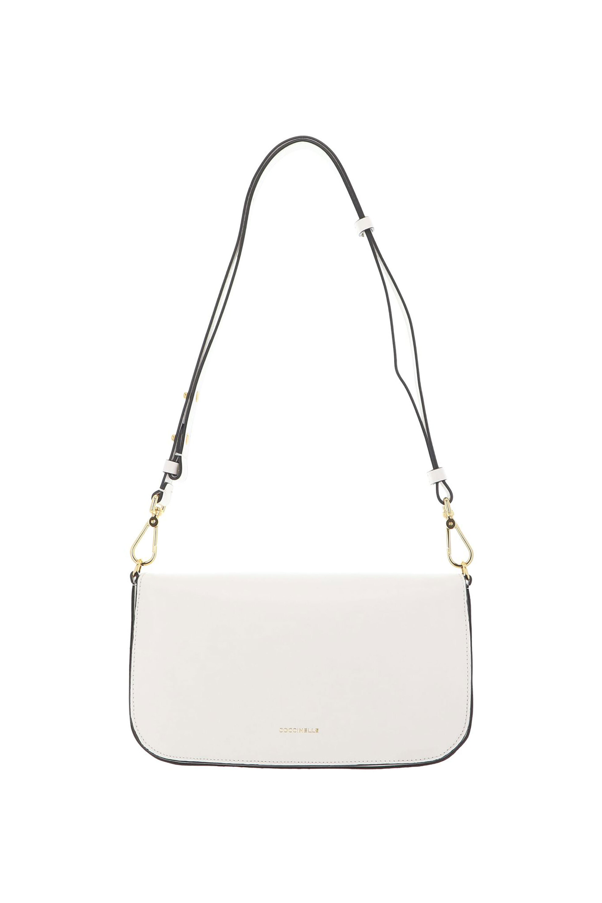 Coccinelle Γυναικεία Δερμάτινη Τσάντα Ώμου C-Me Calf - E1U4G-120301 Λευκό