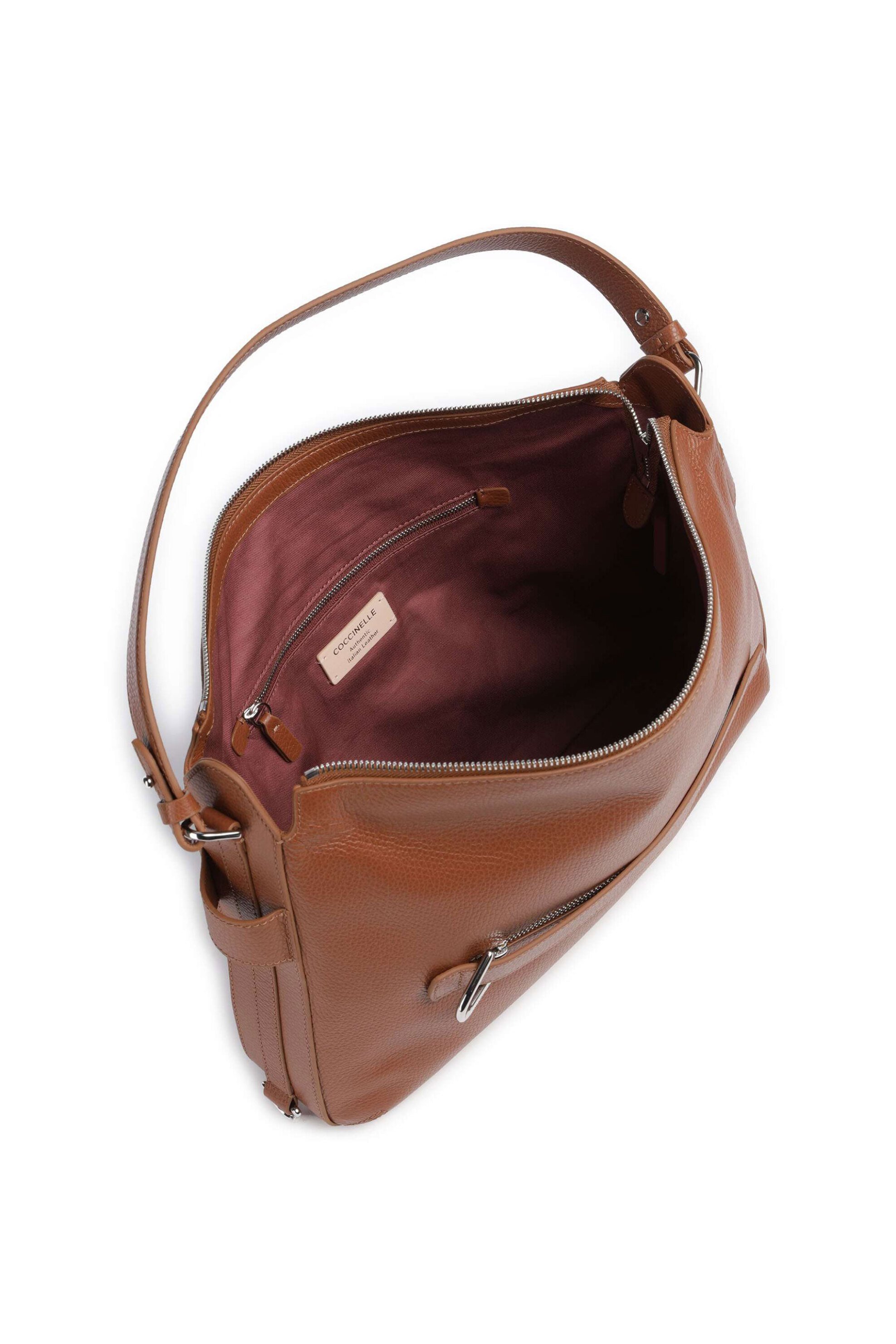 Coccinelle Γυναικεία Δερμάτινη Τσάντα Ώμου Gretel Ribbon - E1U6C-130401 Ταμπά