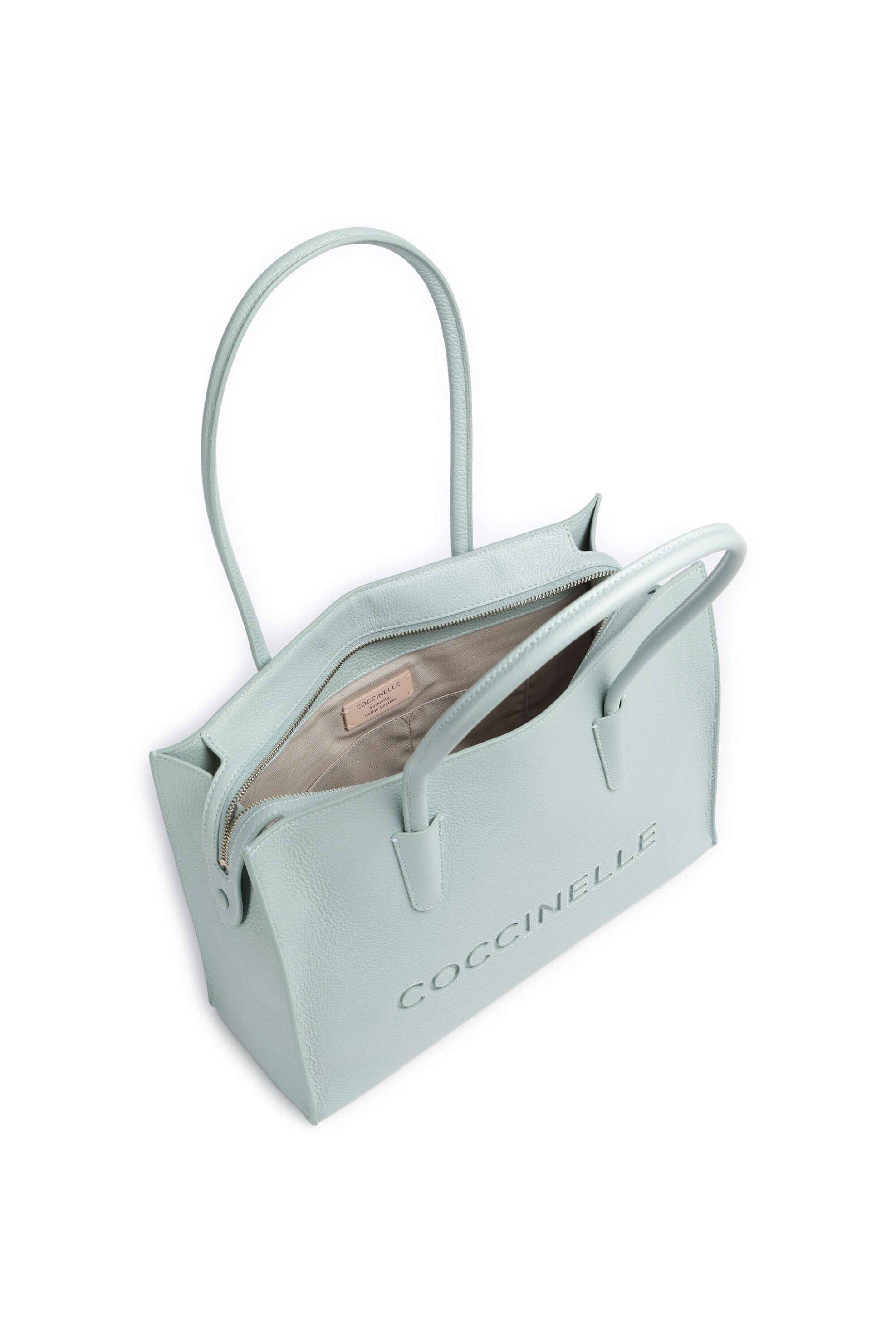 Coccinelle Γυναικεία Δερμάτινη Τσάντα Shopper Myrtha - E1Uak-110201 Γαλάζιο
