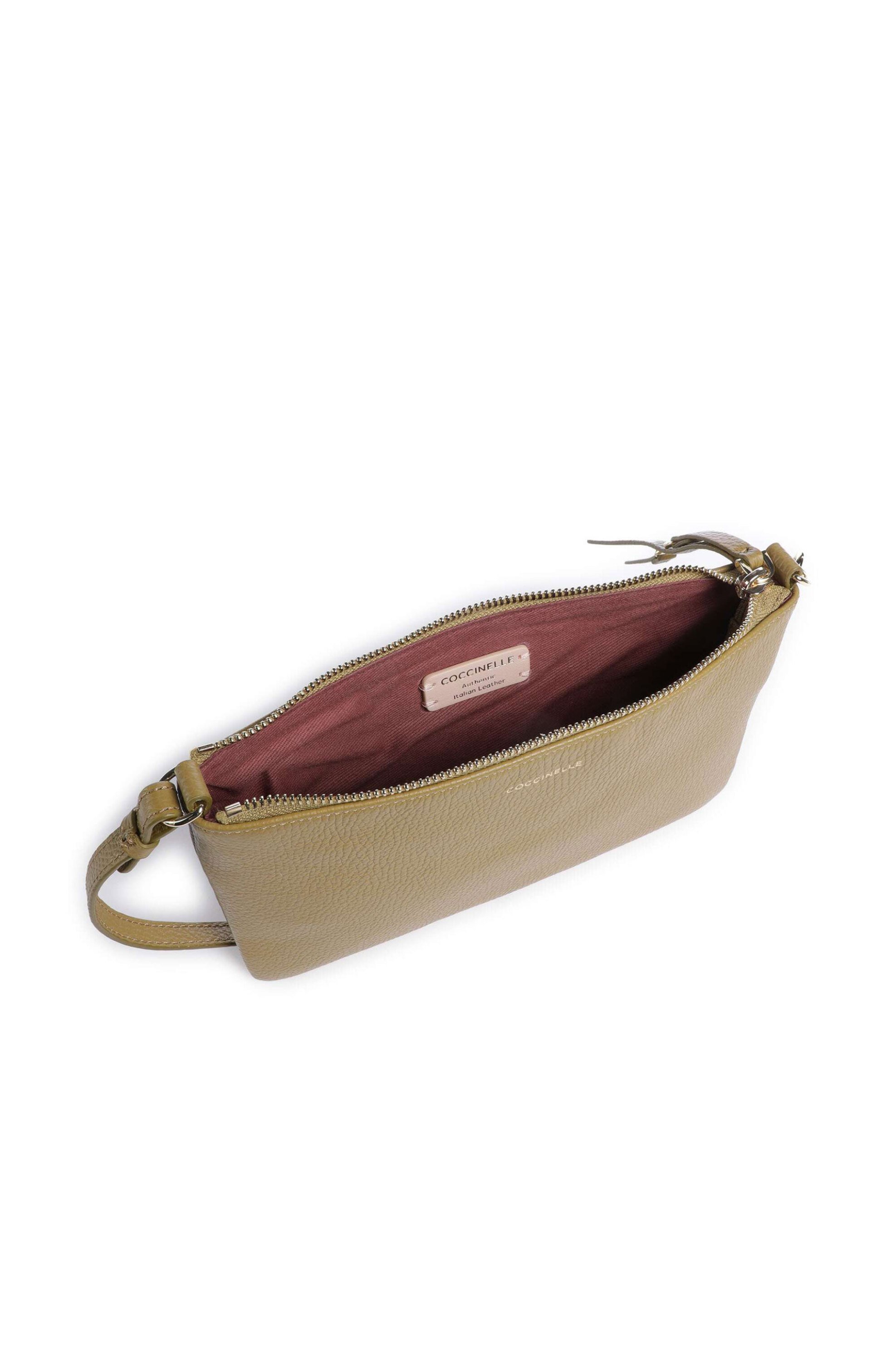 Coccinelle Γυναικεία Δερμάτινη Τσάντα Ώμου C-Easy - E5Sha-520101 Λαδί