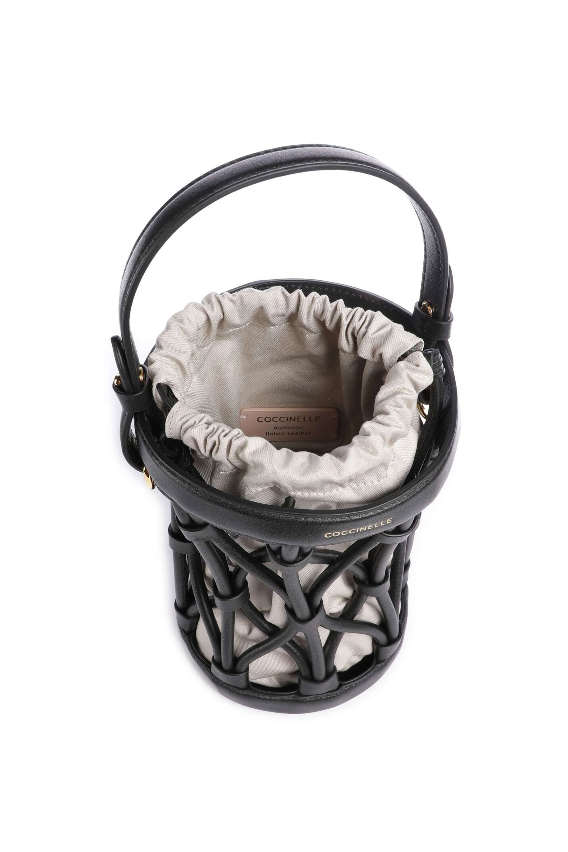 Coccinelle Γυναικεία Δερμάτινη Τσάντα Bucket Koi - E1U2P-230101 Μαύρο
