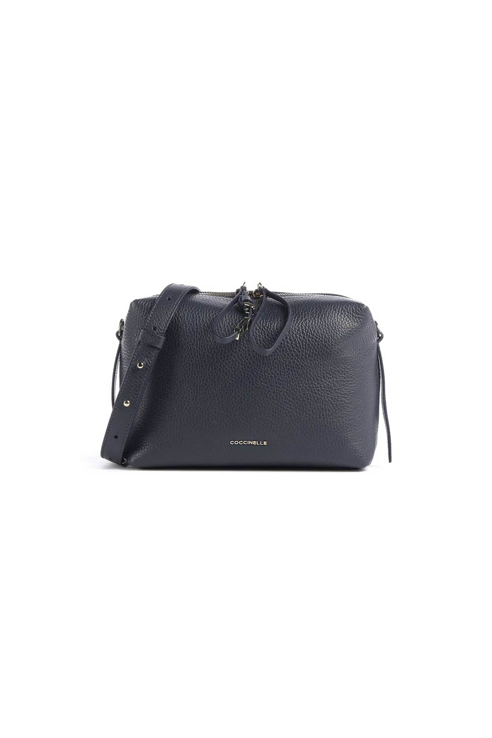 COCCINELLE Coccinelle γυναικείο δερμάτινo crossbody "Nory" - E1U45-150101 Μπλε Σκούρο