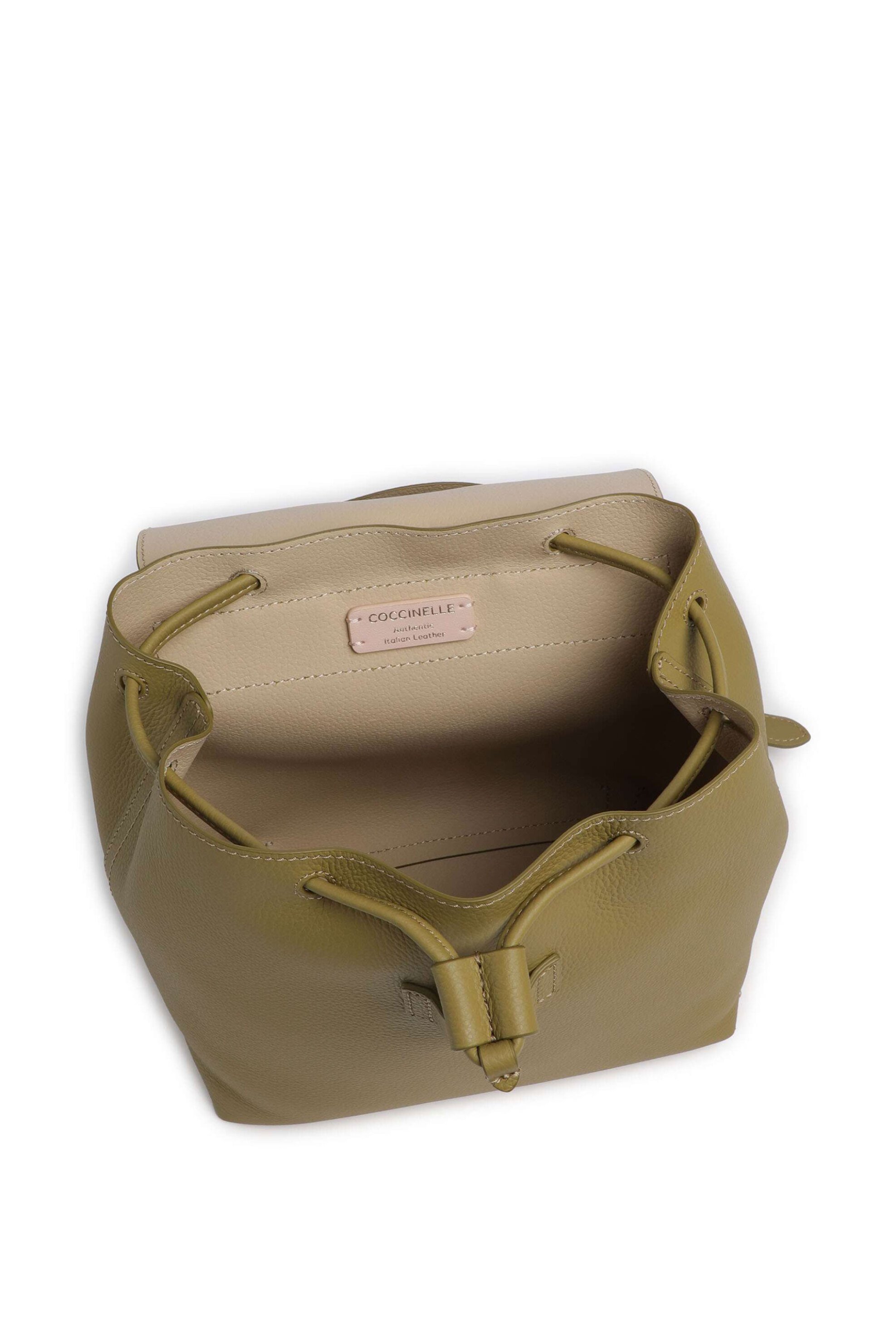 Coccinelle Γυναικεία Δερμάτινη Τσάντα Backpack Nikla - E5Toa-540101 Κίτρινο Ώχρα