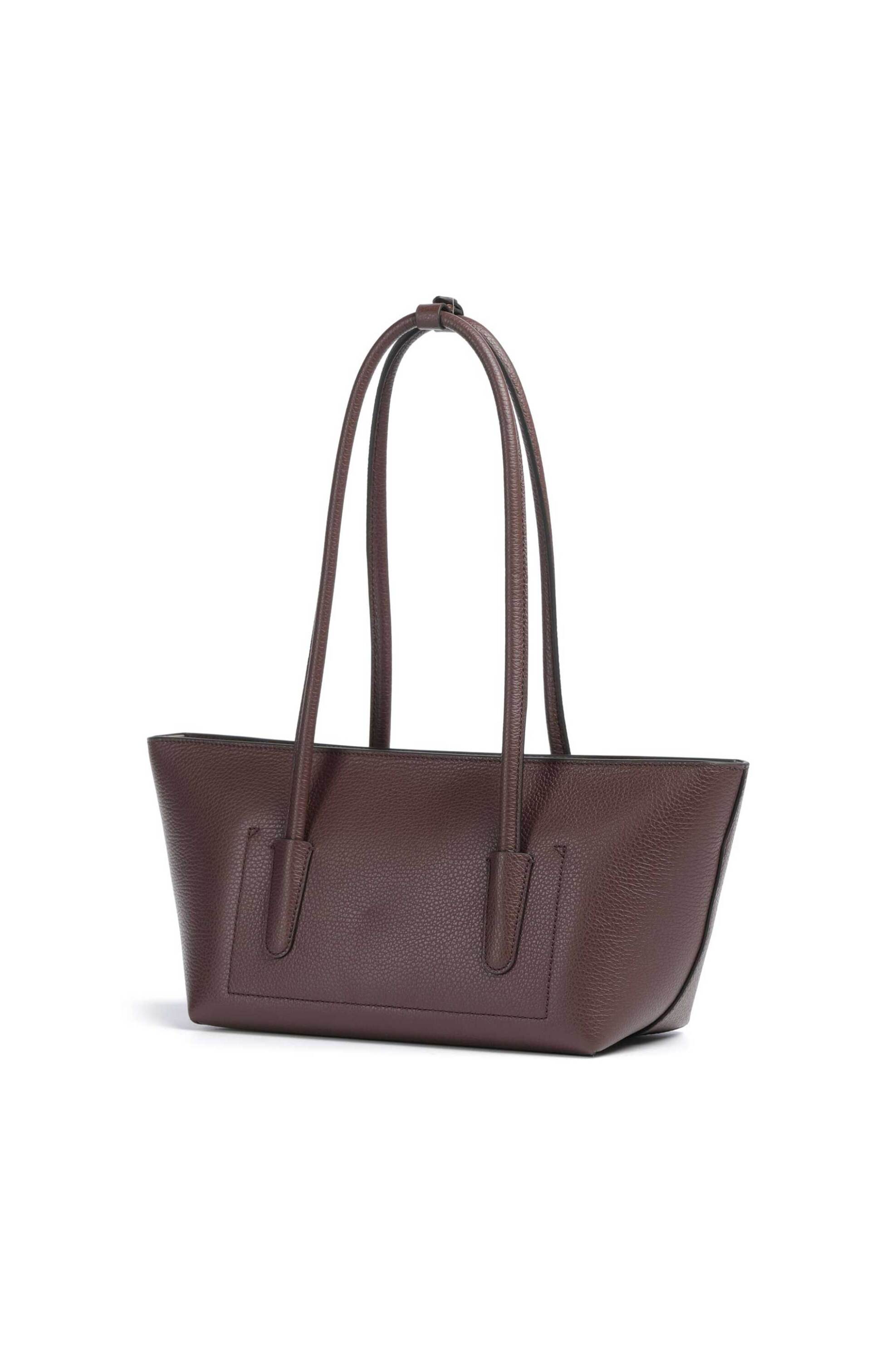 Coccinelle Γυναικεία Δερμάτινη Τσάντα Ώμου Beat Double - E1T8A-110301 Καφέ Σκούρο