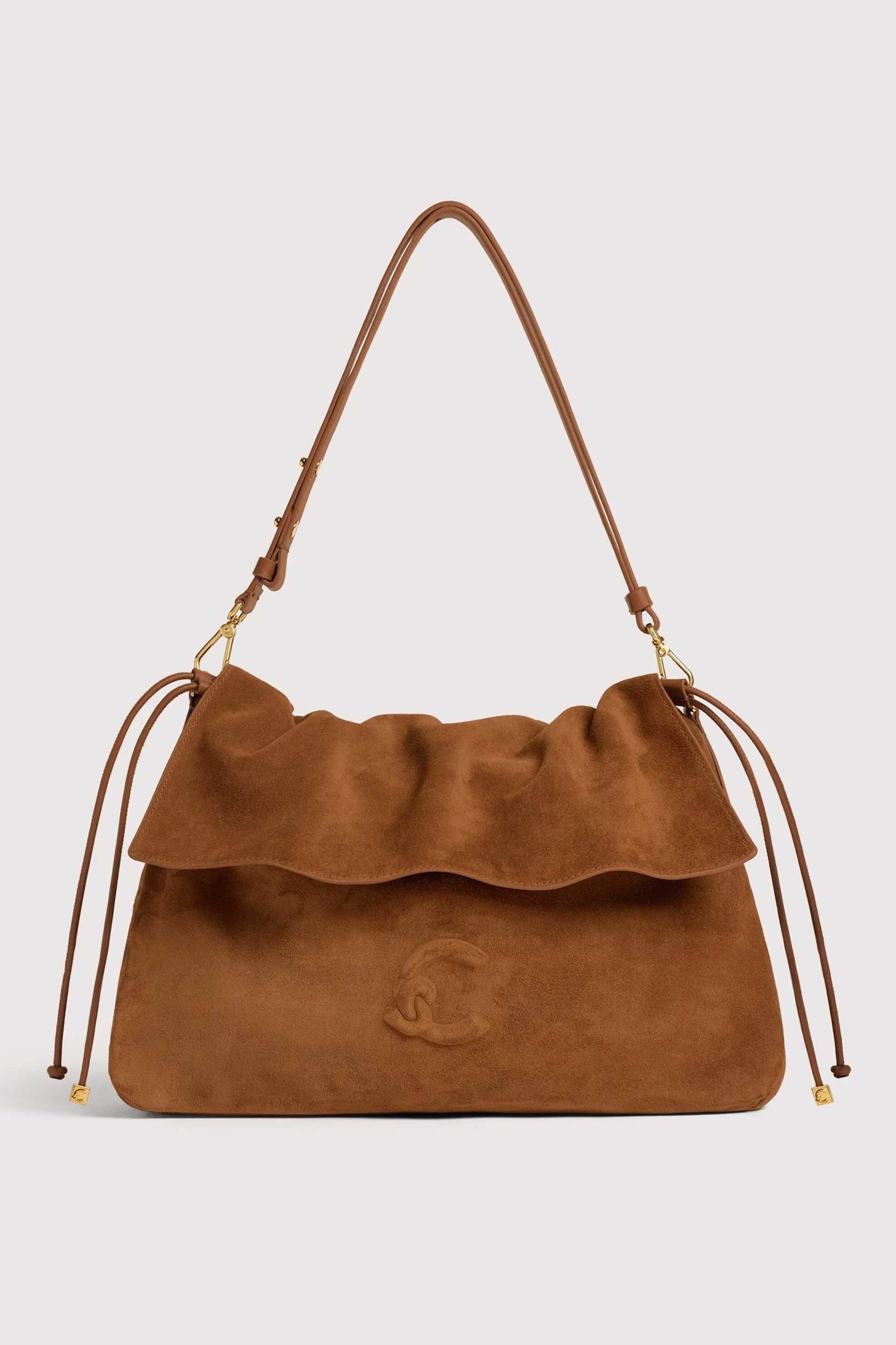 COCCINELLE Coccinelle γυναικεία δερμάτινη τσάντα ώμου "Lidia Medium Suede" - E1V9G-130301 Ταμπά