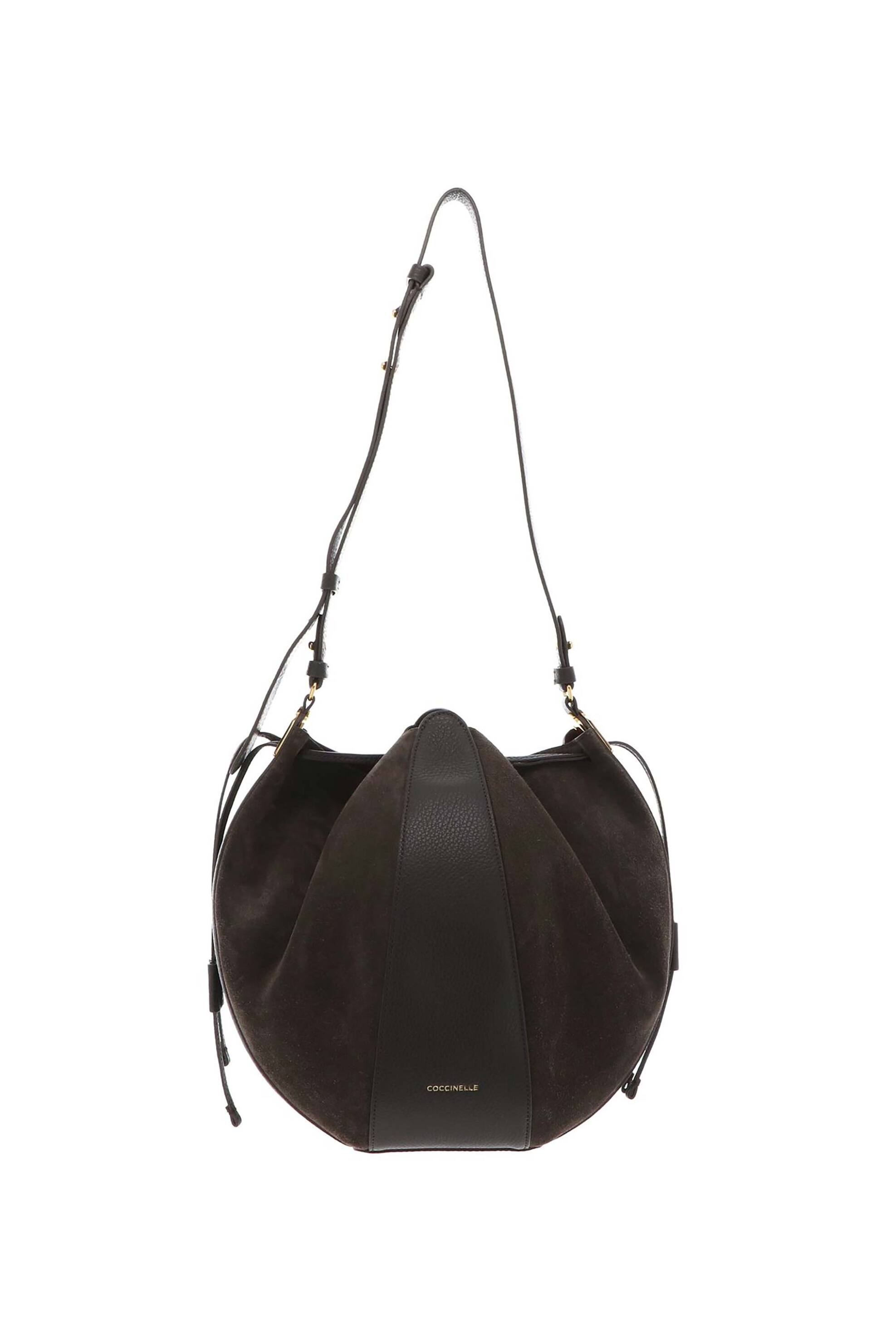 COCCINELLE Coccinelle γυναικεία δερμάτινη τσάντα bucket "Boom" - E1VG0-230101 Χακί