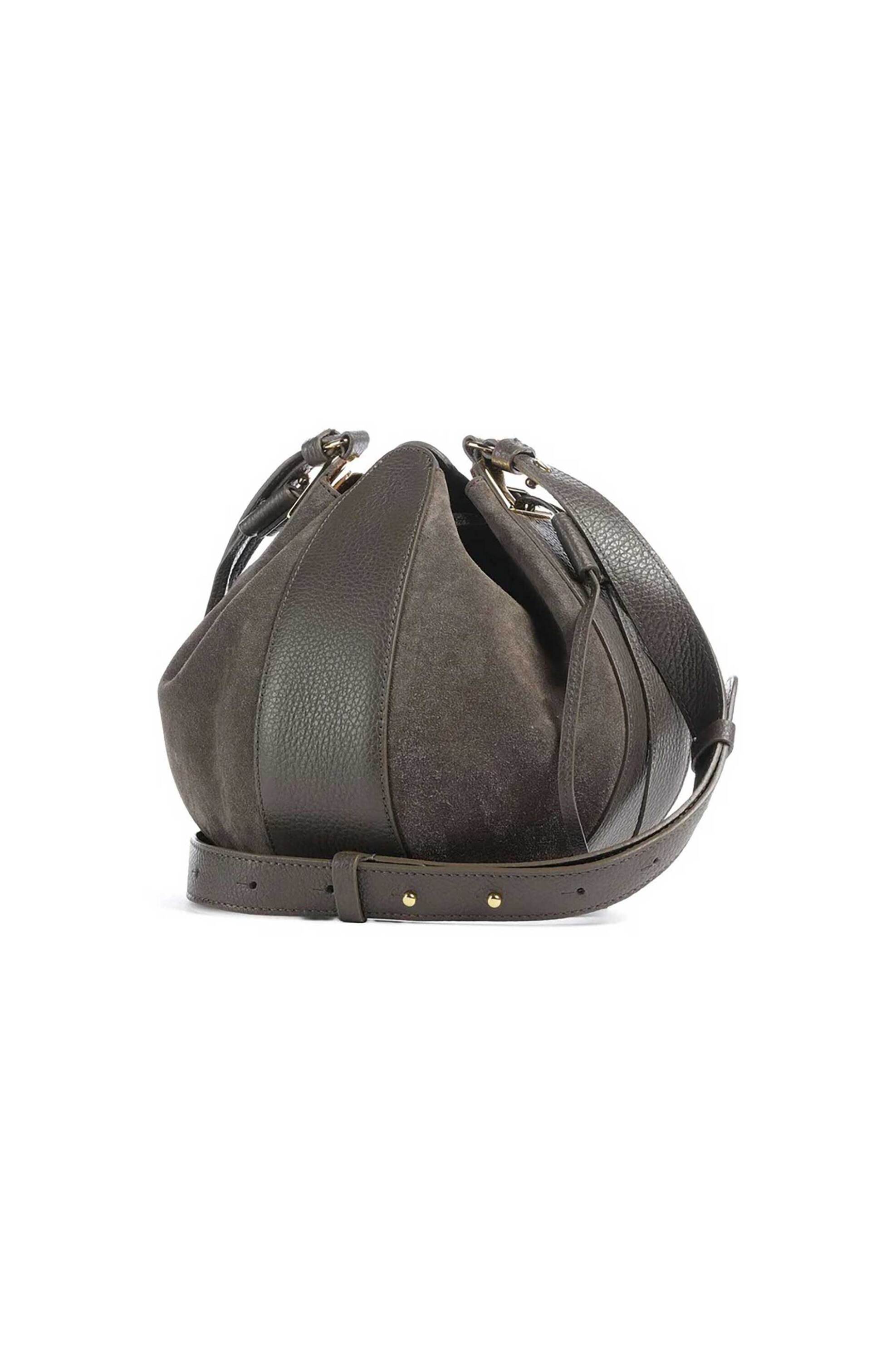 Coccinelle γυναικεία δερμάτινη τσάντα ώμου bucket 