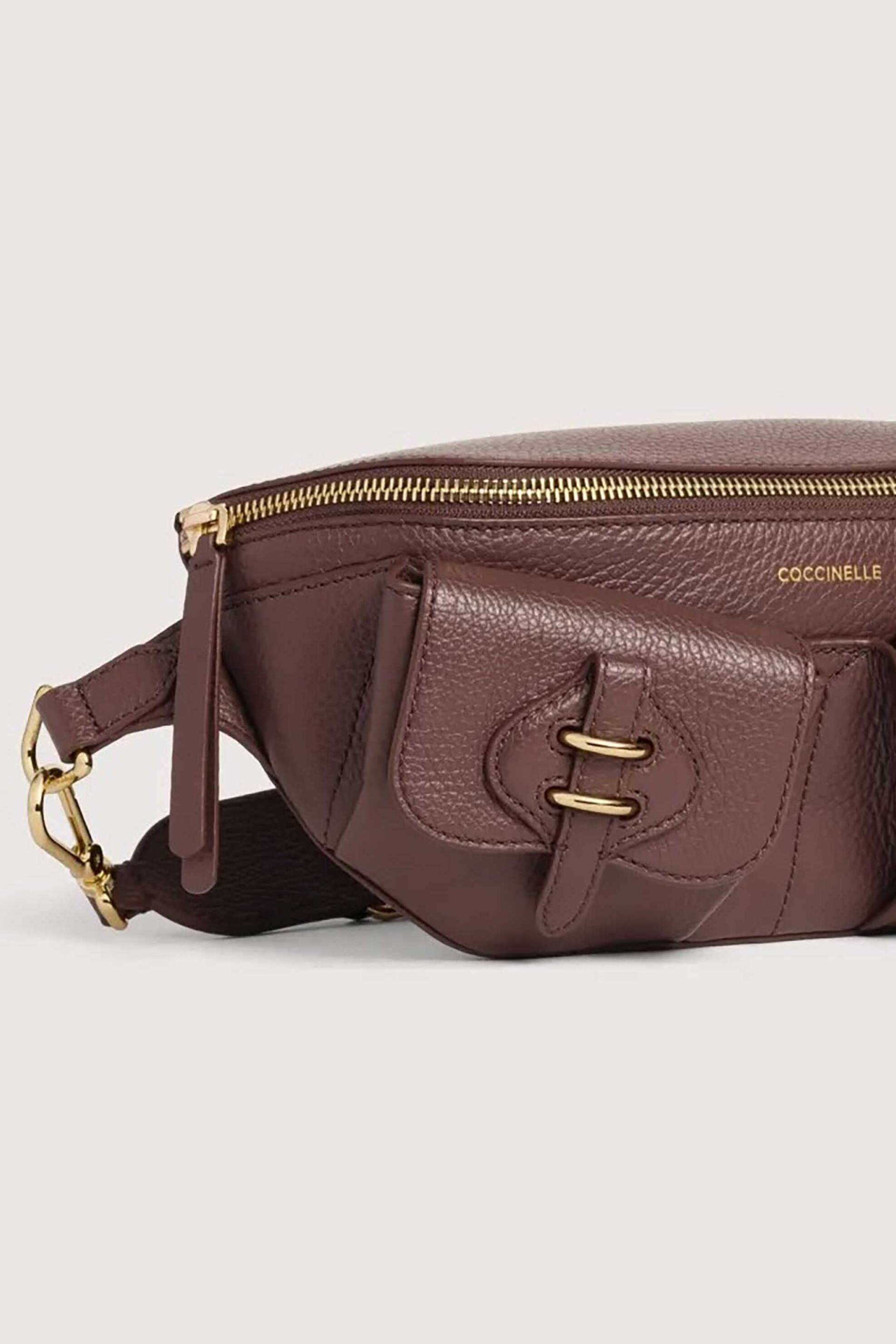 COCCINELLE Coccinelle γυναικεία τσάντα μέσης "Mavery Pocket Small" - E1VGK-170101 Καφέ Σκούρο - 3