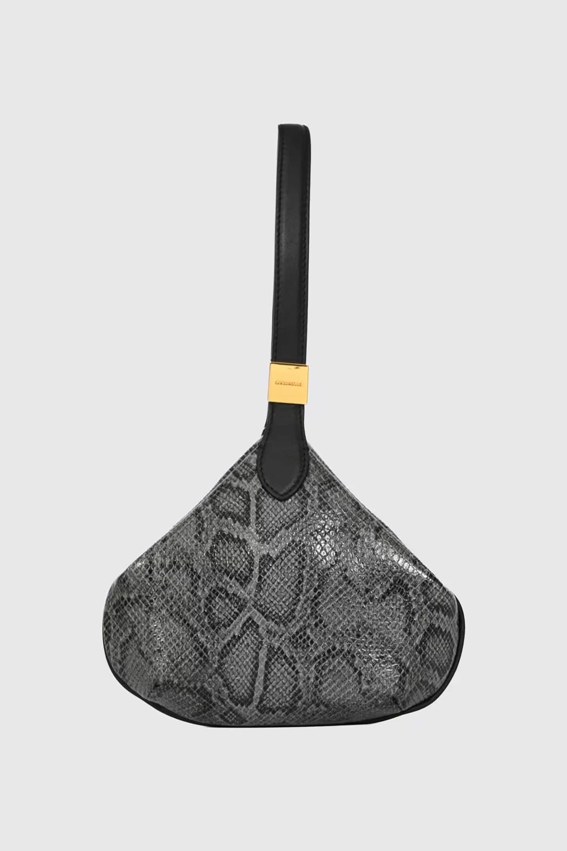 COCCINELLE Coccinelle γυναικείο mini bag ώμου με snake print - E5VJ1-580101 Ανθρακί - 2