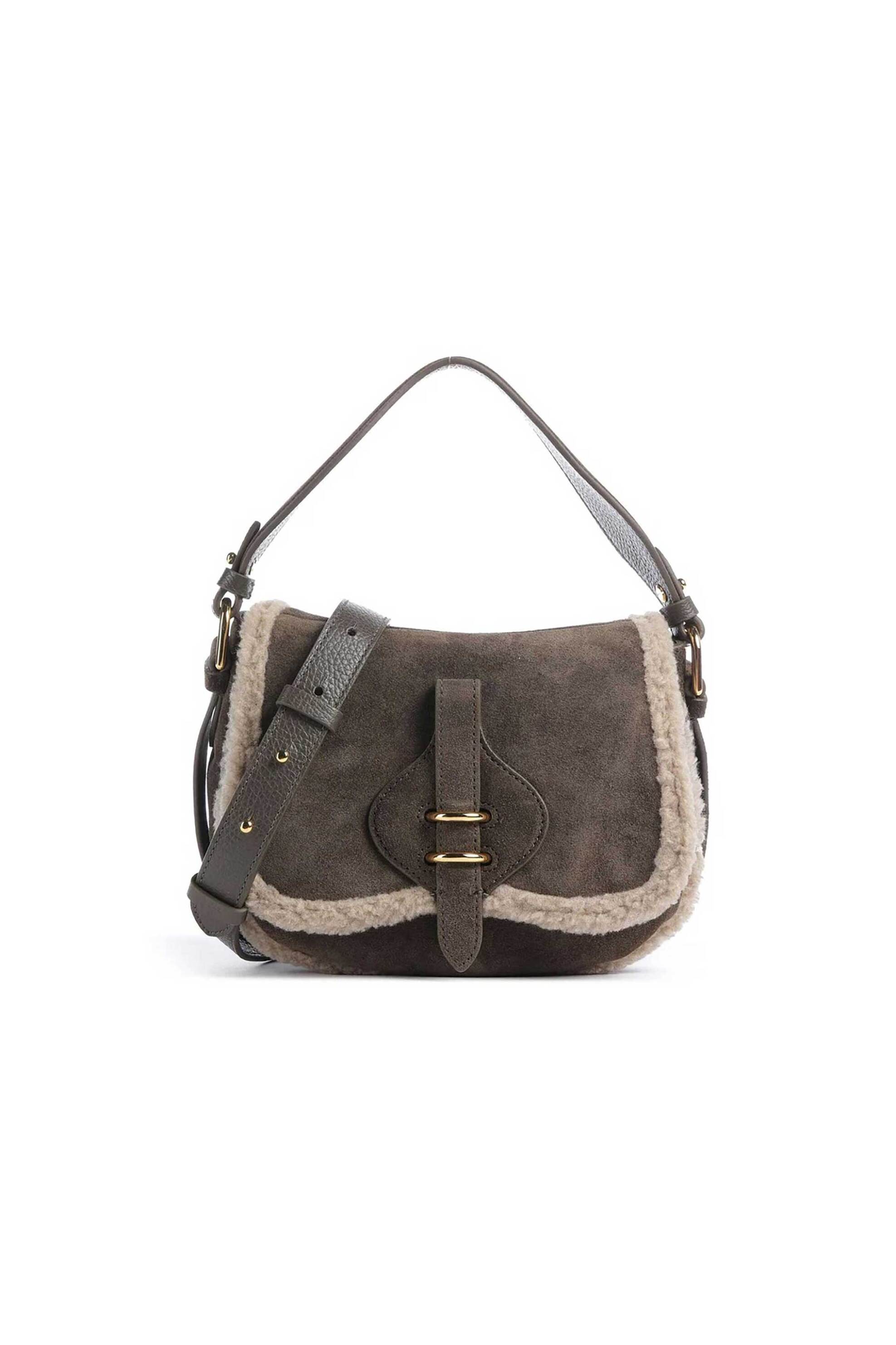 Coccinelle γυναικεία τσάντα ώμου suede 