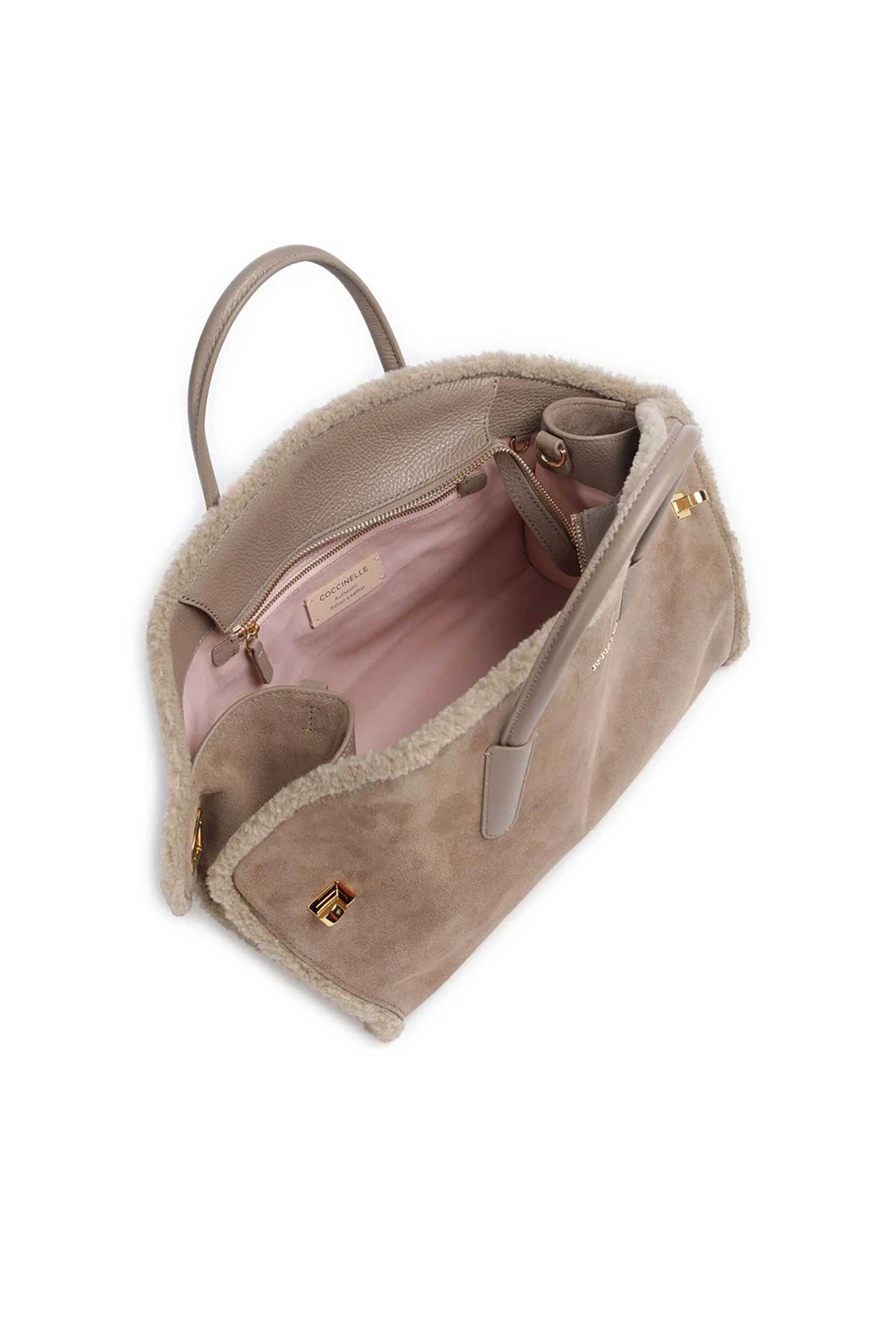 COCCINELLE Coccinelle γυναικεία τσάντα χειρός "Tylde Suede" - E1V7M-180201 Μπεζ - 4