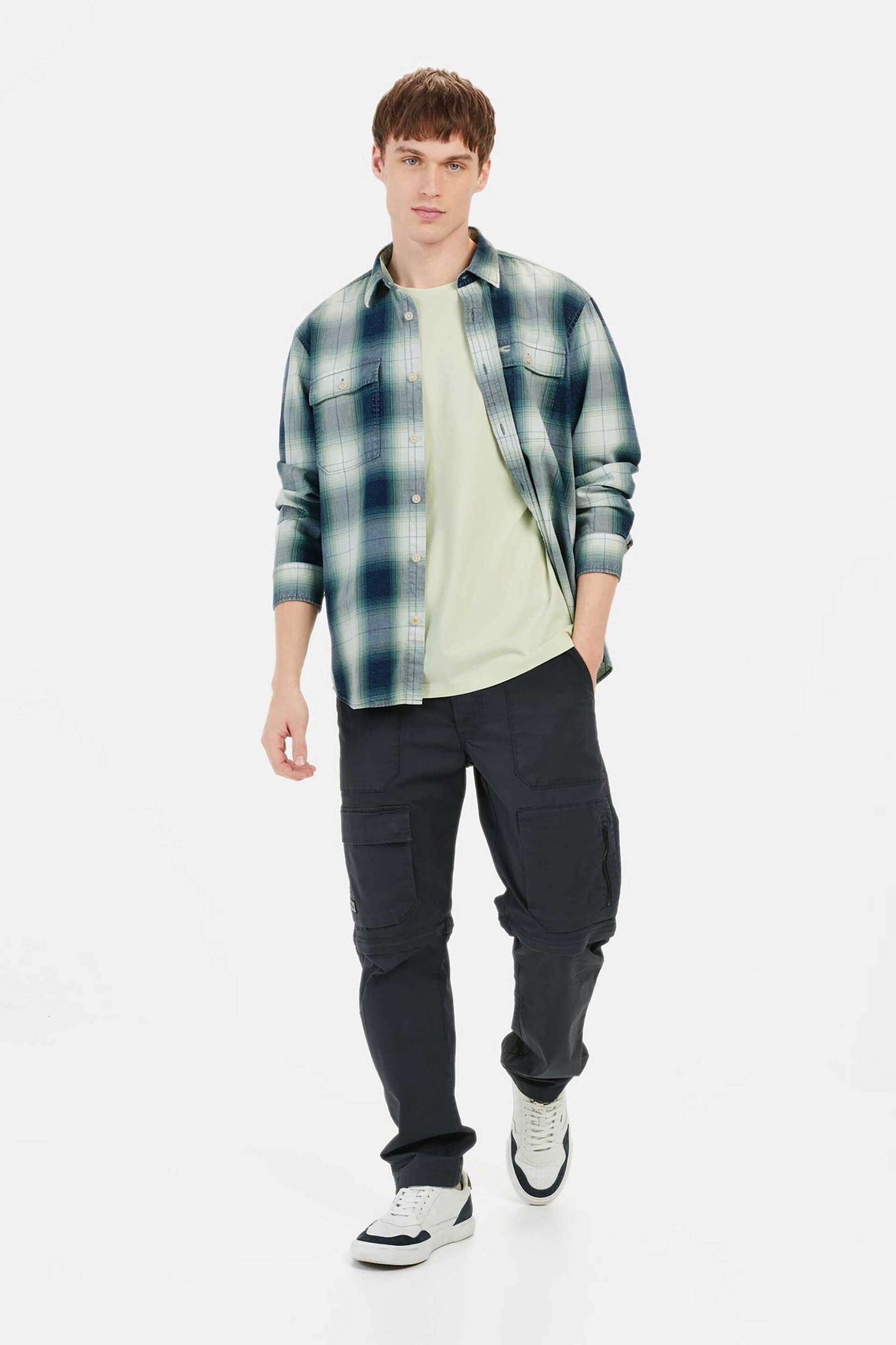 Camel Active ανδρικό T-shirt με κεντημένο λογότυπο Regular Fit - C251-409700-5T01 Πράσινο Ανοιχτό φωτογραφία
