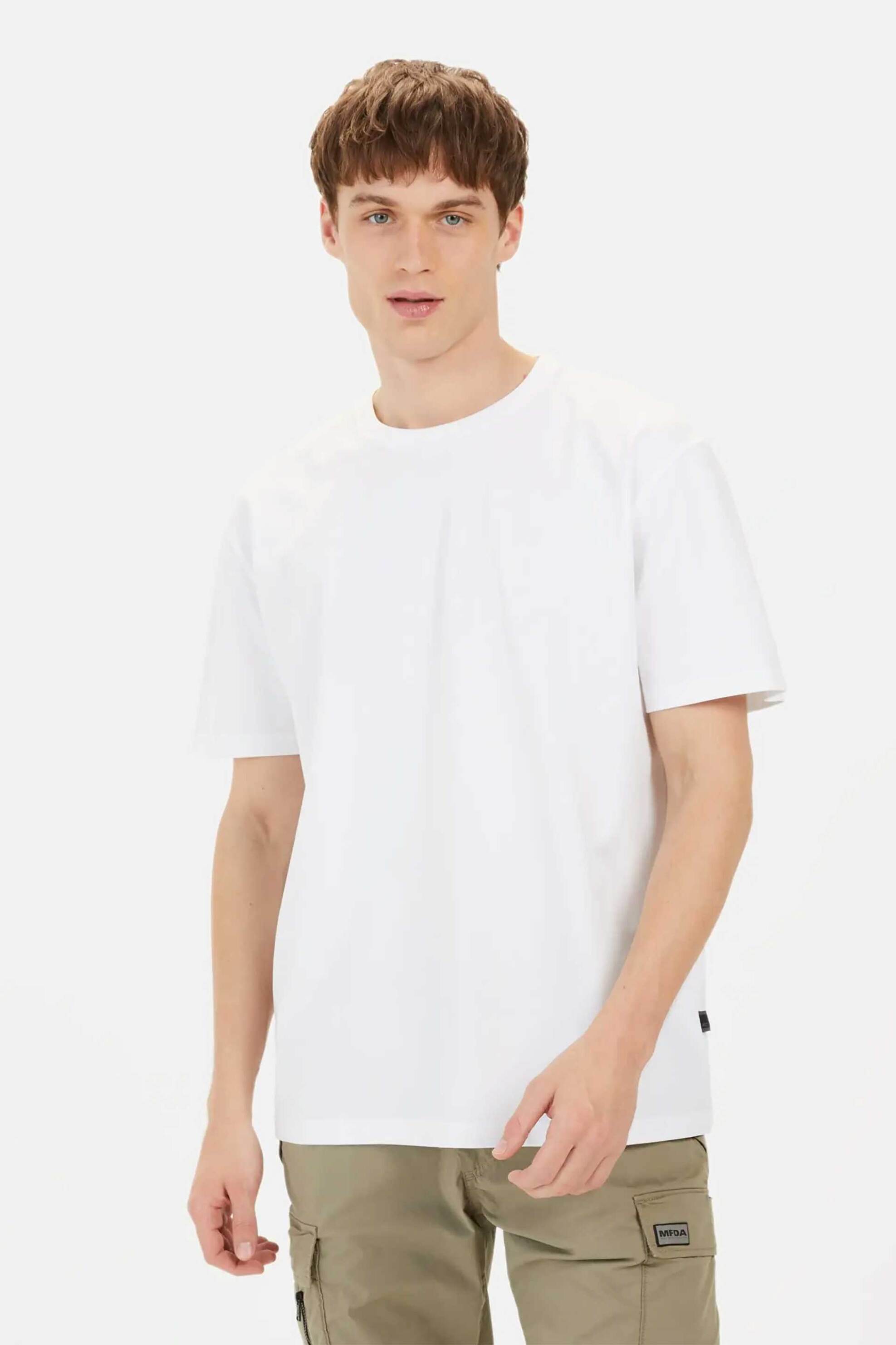 CAMEL ACTIVE Camel Active ανδρικό T-shirt με graphic print στο πίσω μέρος Regular Fit - C251-409700-5T27 Λευκό
