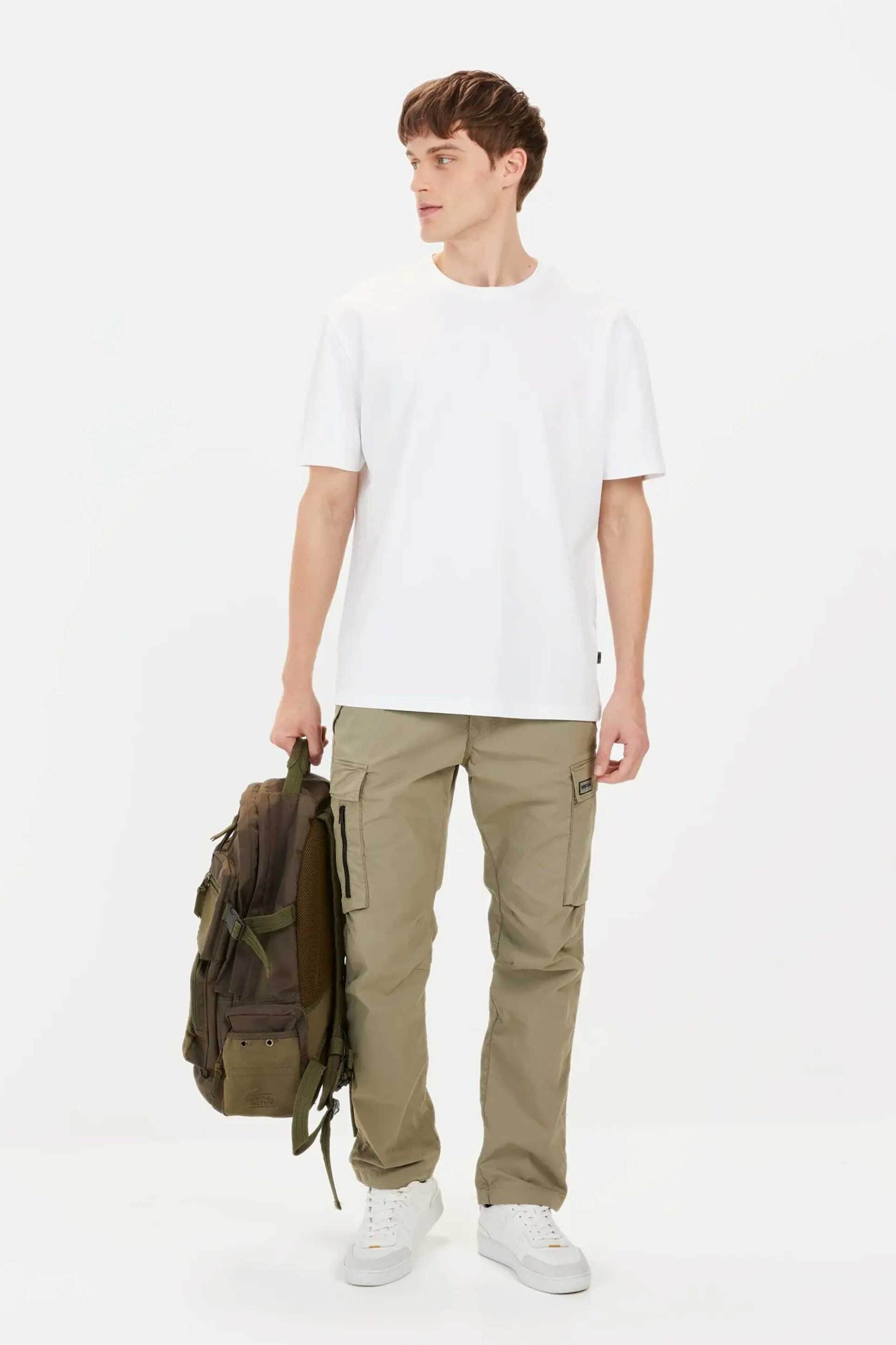 Camel Active ανδρικό T-shirt με graphic print στο πίσω μέρος Regular Fit - C251-409700-5T27 Λευκό φωτογραφία