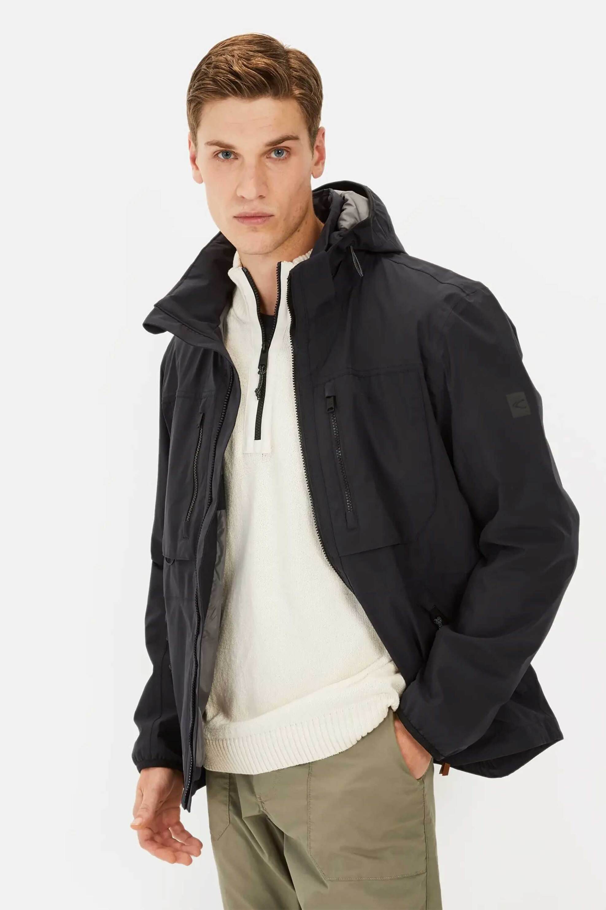 CAMEL ACTIVE Camel Active ανδρικό μπουφάν αδιάβροχο και αντιανεμικό με αποσπώμενη κουκούλα "TeXXXactive®" - C251-430854-5N07 Μπλε Σκούρο