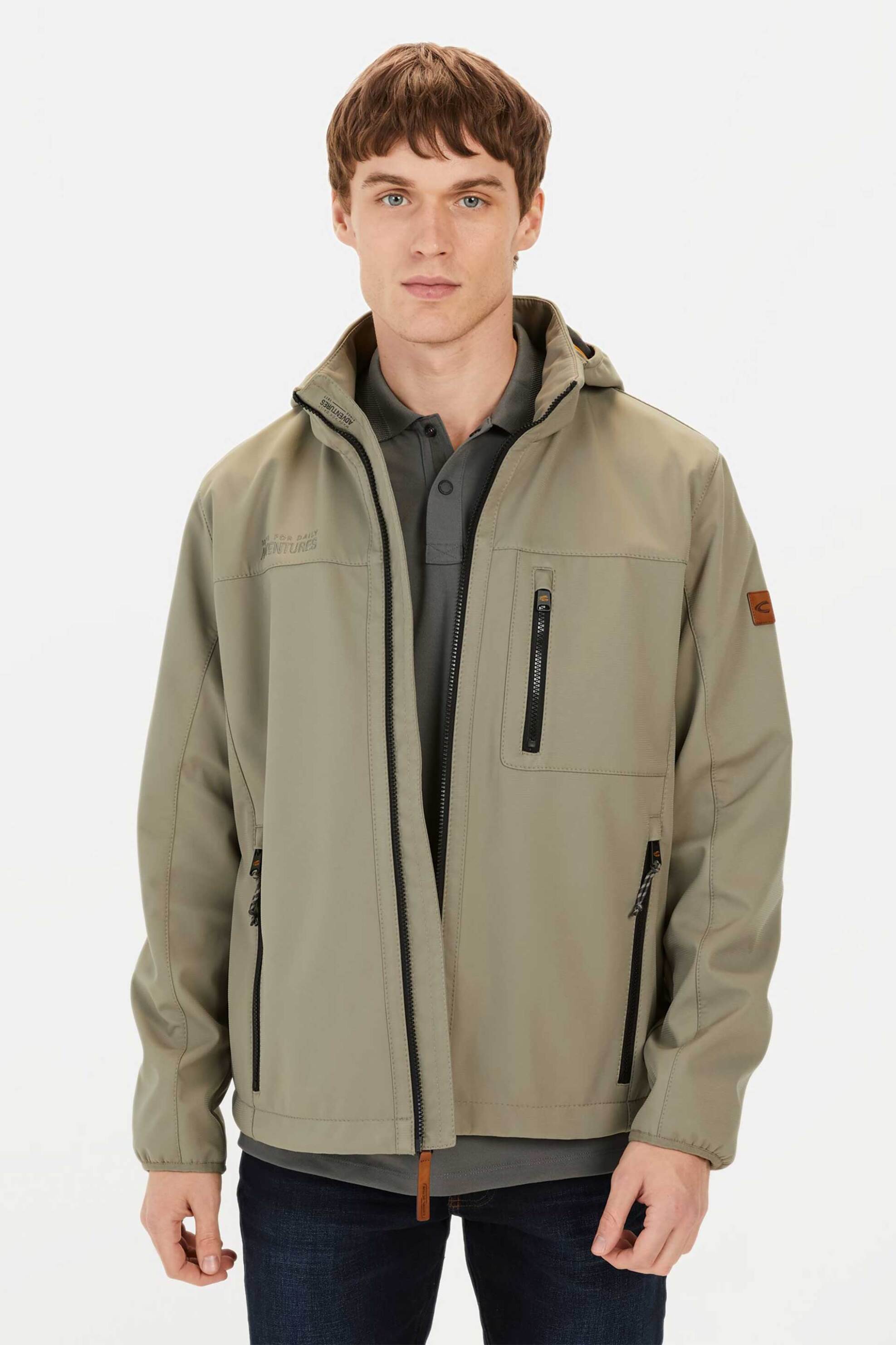 CAMEL ACTIVE Camel Active ανδρικό μπουφάν αδιάβροχο με αποσπώμενη κουκούλα "Softshell" - C251NOS-430120-9N61 Λαδί